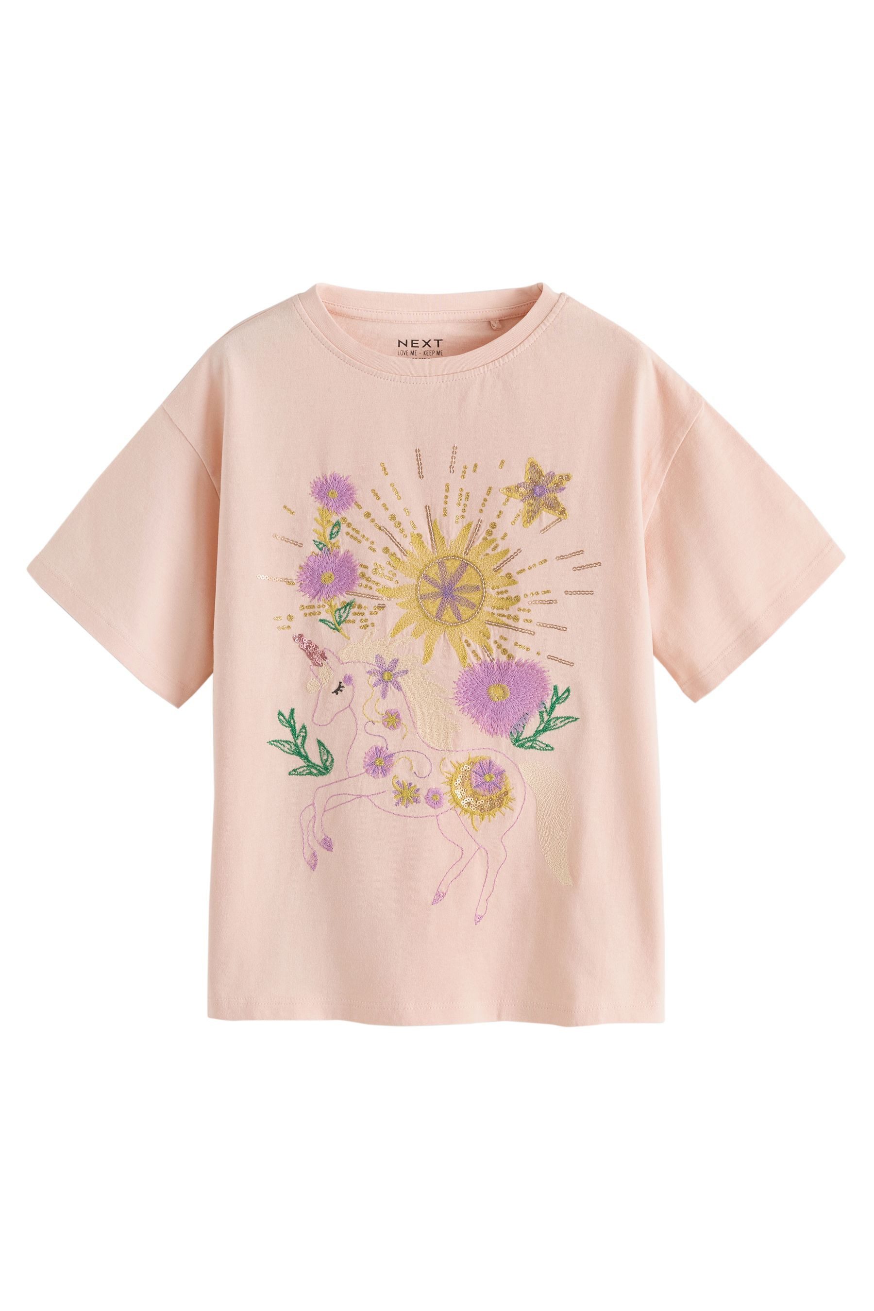 Next Paillettenshirt Oversized Fit T-Shirt mit Pailletten (1-tlg)