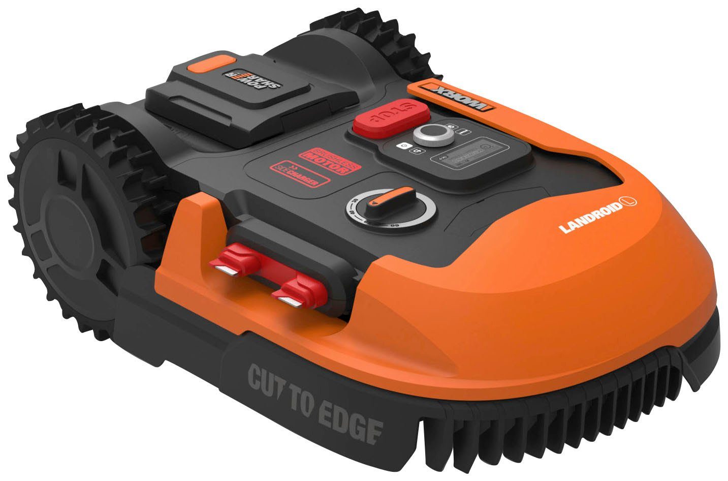 Worx Rasenmähroboter Landroid L800, bis 800 m² Rasenfläche, (Set), 800m², 20V/2Ah, 20cm/30-60mm, WiFi/Bluetooth, Cut to edge, PowerShare orange Worx Rasenmähroboter Landroid L800, bis 800 m² Rasenfläche, (Set), 800m², 20V/2Ah, 20cm/30-60mm, WiFi/Bluetooth, Cut to edge, PowerShare orange