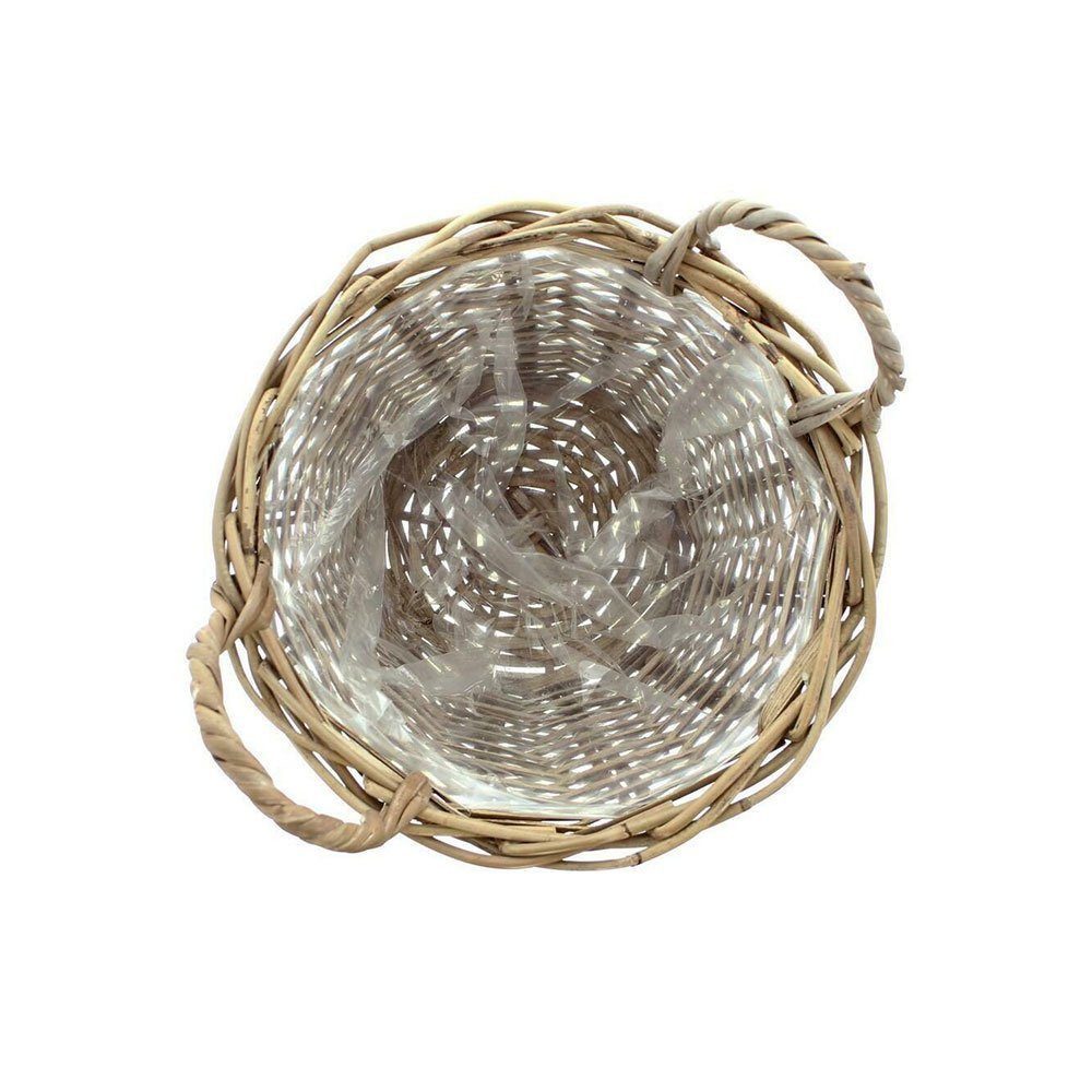 Home-trends24.de Übertopf Pflanzkorb Rattan groß Blumenkorb Pflanzer Übertopf Gefäß Griff