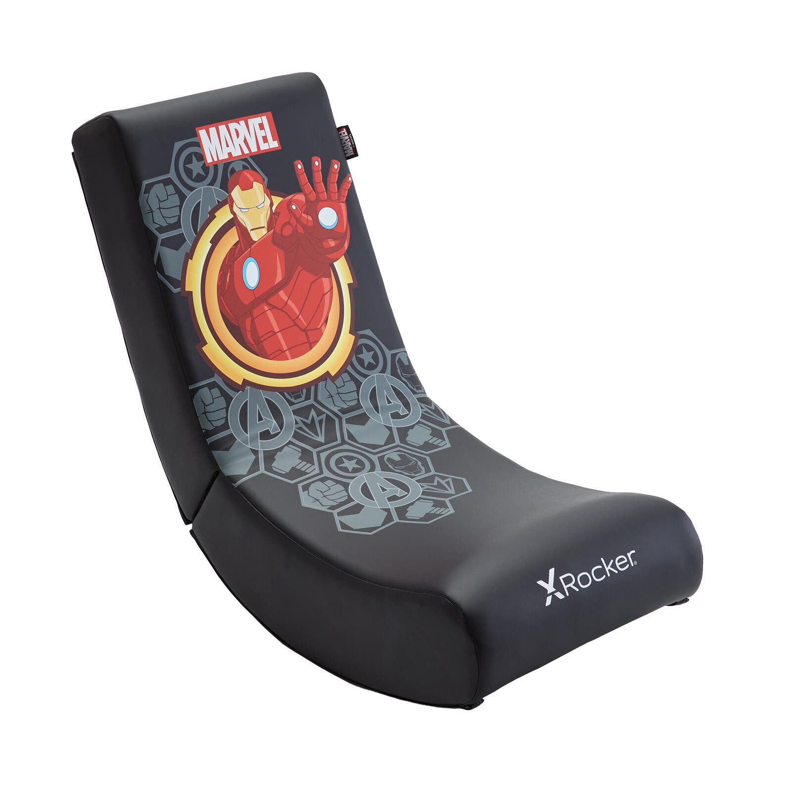 X Rocker Gaming-Stuhl Marvel™ Floor Rocker im Iron Man Design - schwarz