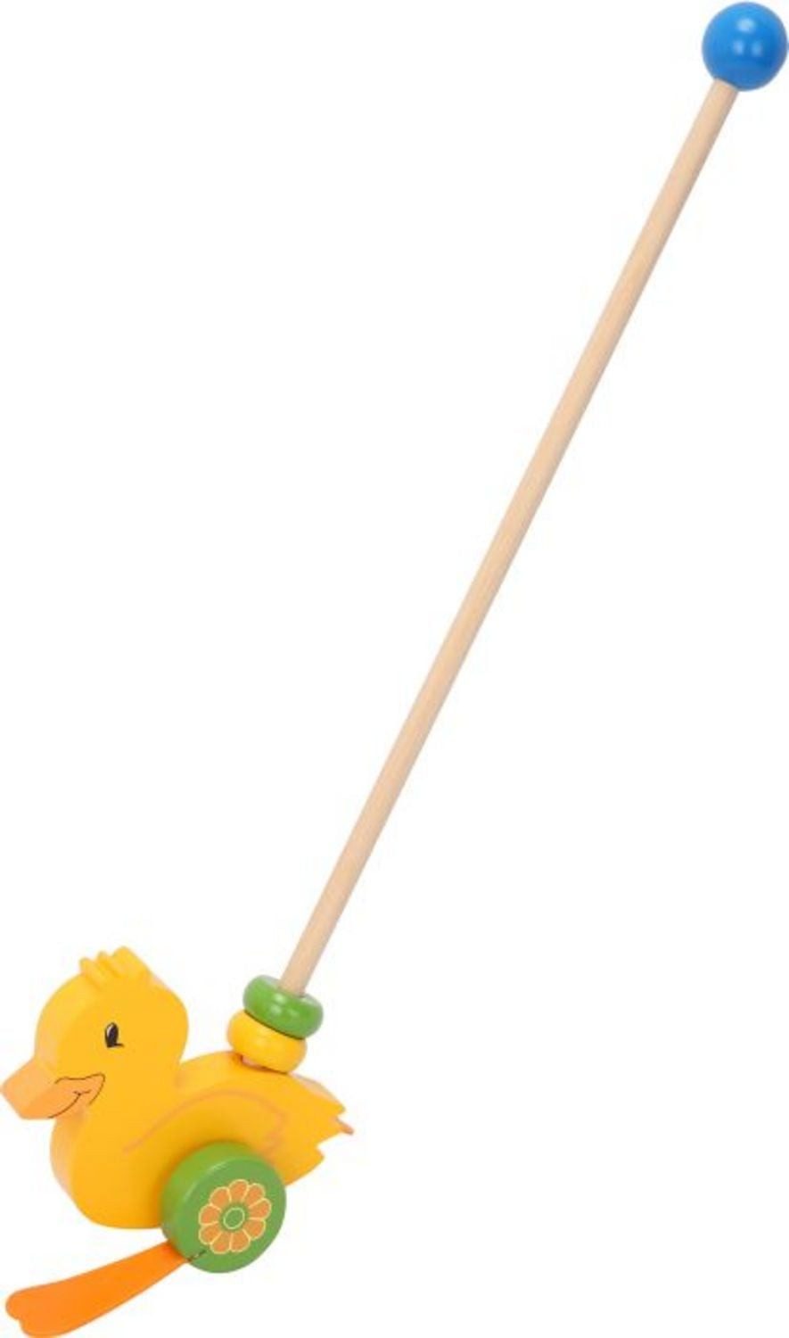 Kinderfahrzeug-Anhänger SpielMaus Holz Schiebetier Ente