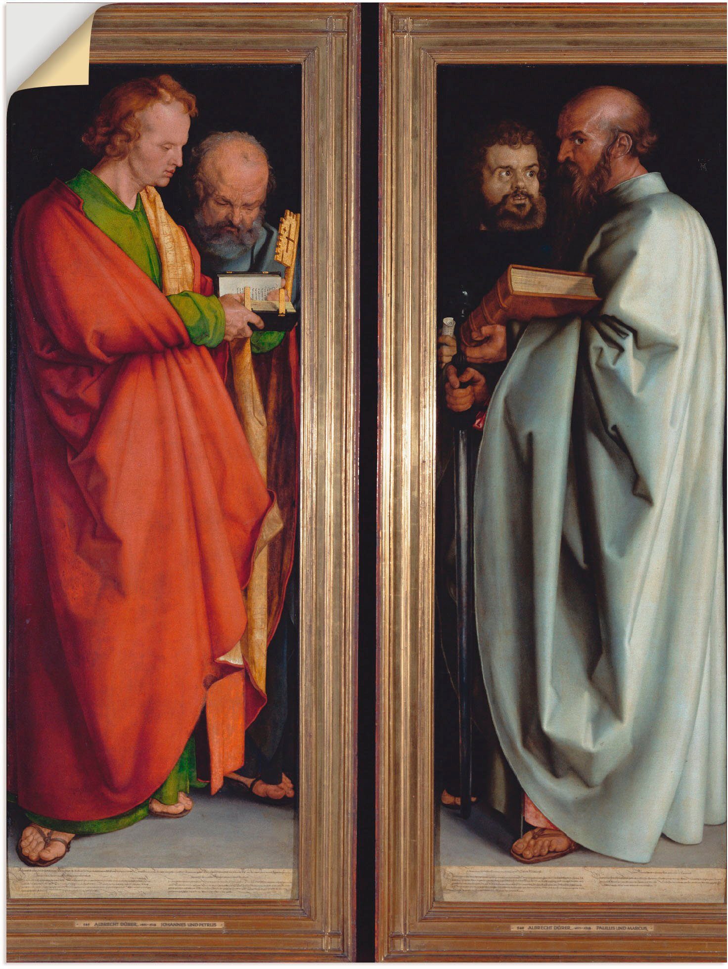 Artland Wandbild Die vier Apostel, Religion (1 St), als Leinwandbild, Wandaufkleber oder Poster in versch. Größen