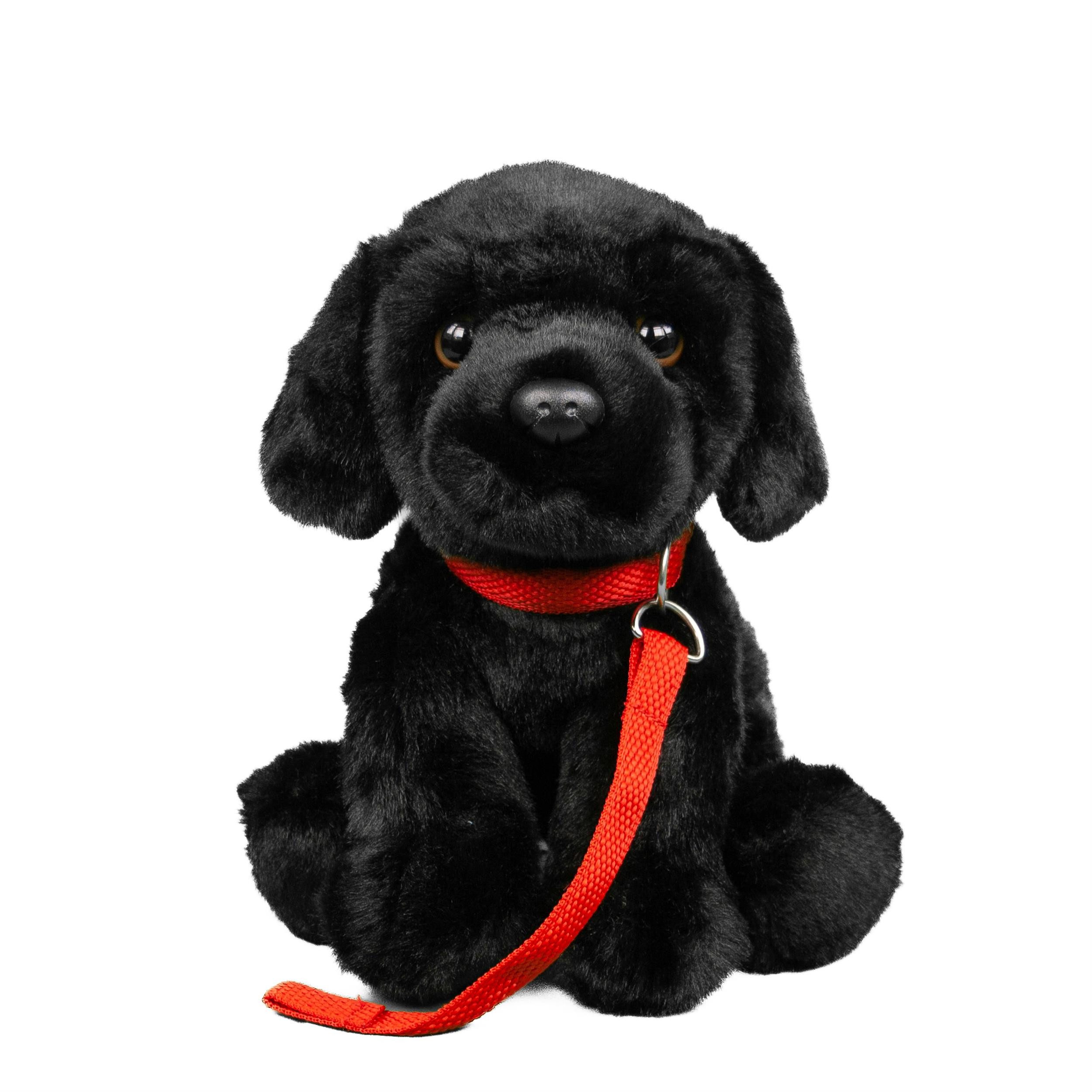Teddys Rothenburg Kuscheltier Labrador + Leine sitzend schwarz 28 cm Plüsch günstig online kaufen