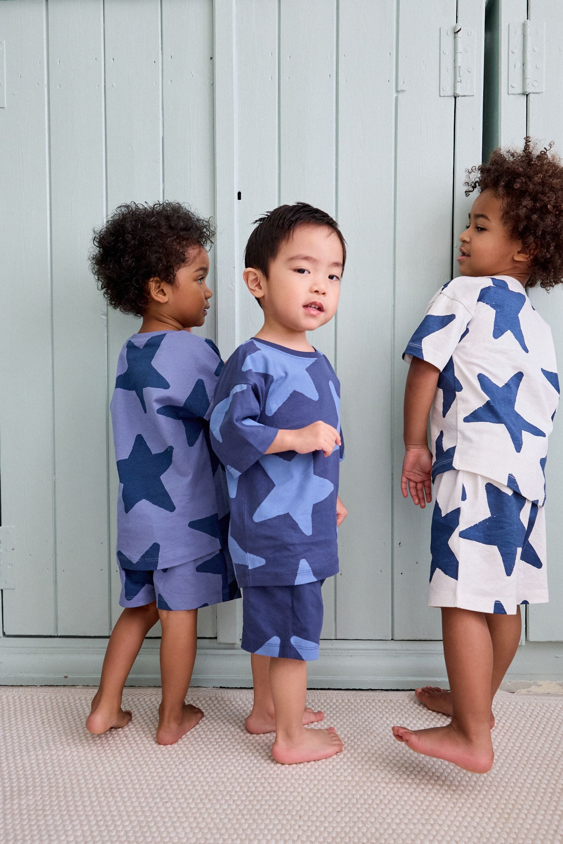 Next Pyjama Pyjamas mit Shorts aus 100 % Baumwolle, 3er-Pack (6 tlg)