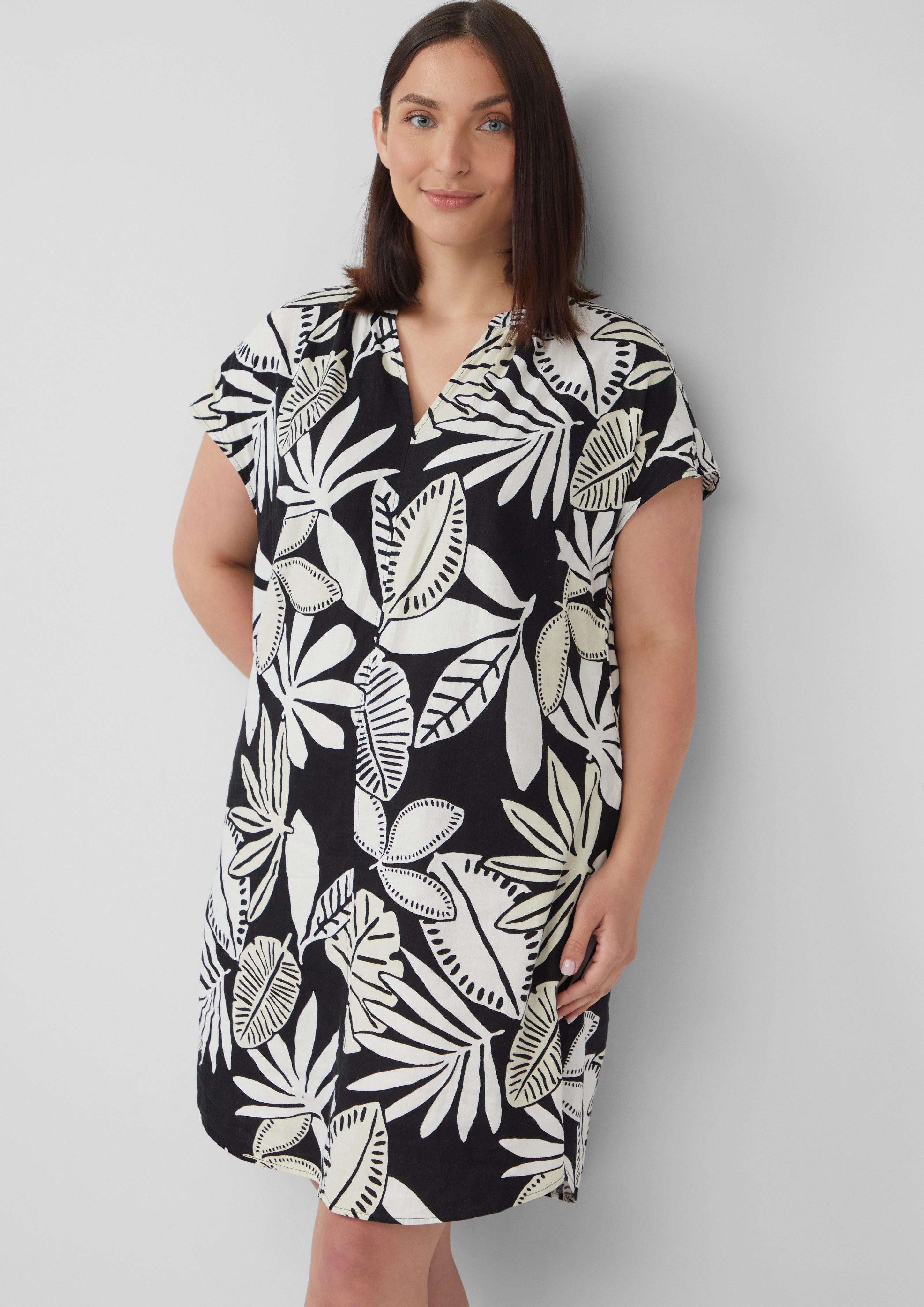 s.Oliver Blusenkleid Blusenkleid aus Leinenmix mit günstig online kaufen