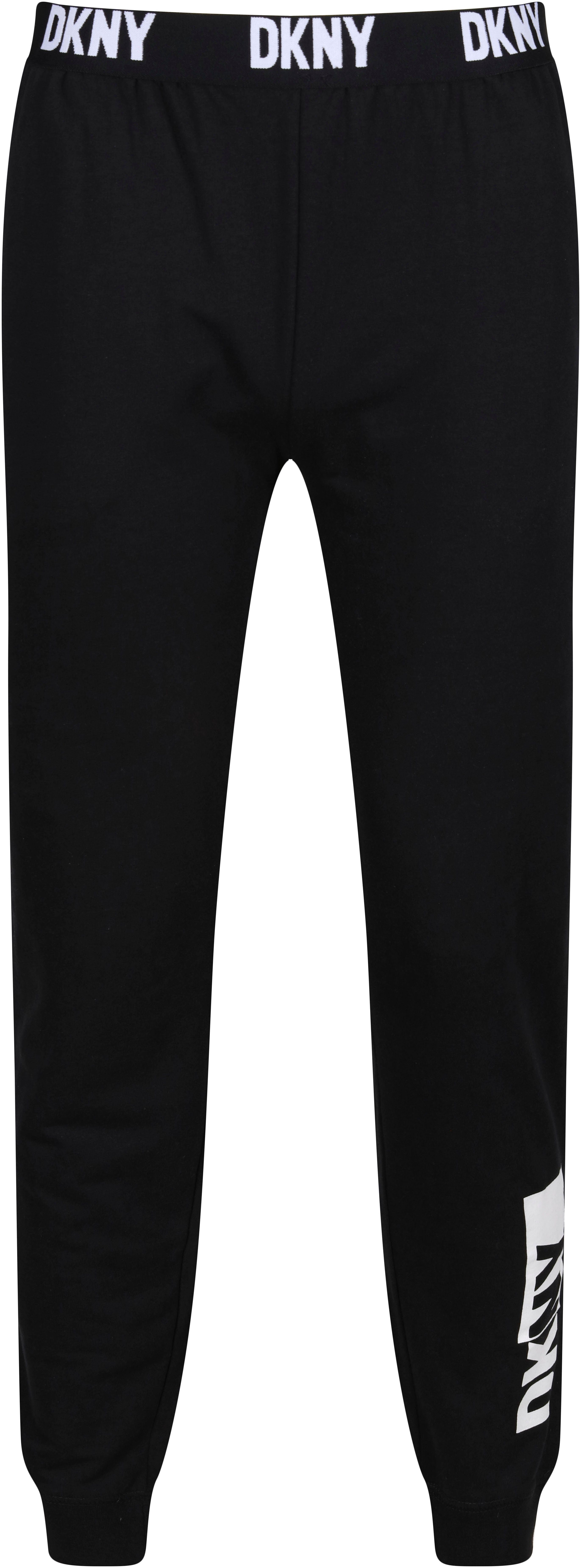 elastischem Loungepants black Logo-Bündchen mit DKNY