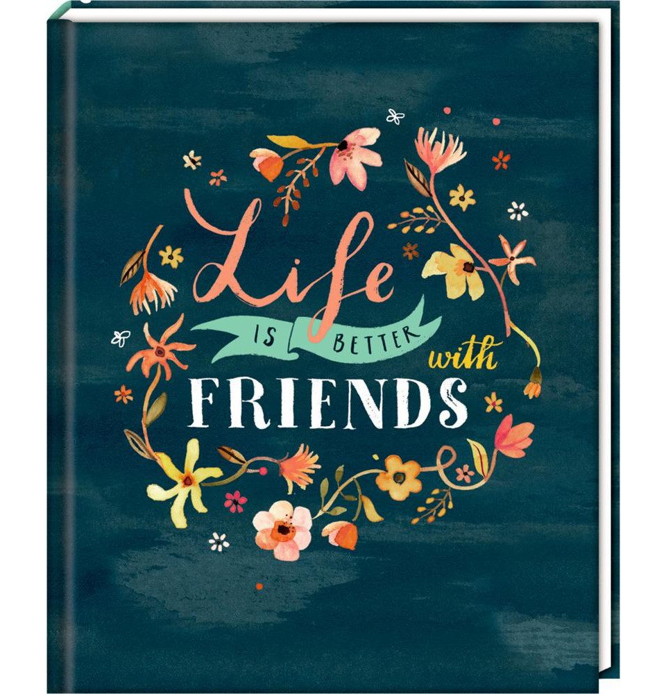 Poesiealbum Freundebuch - Handlettering - Life is better with friends
