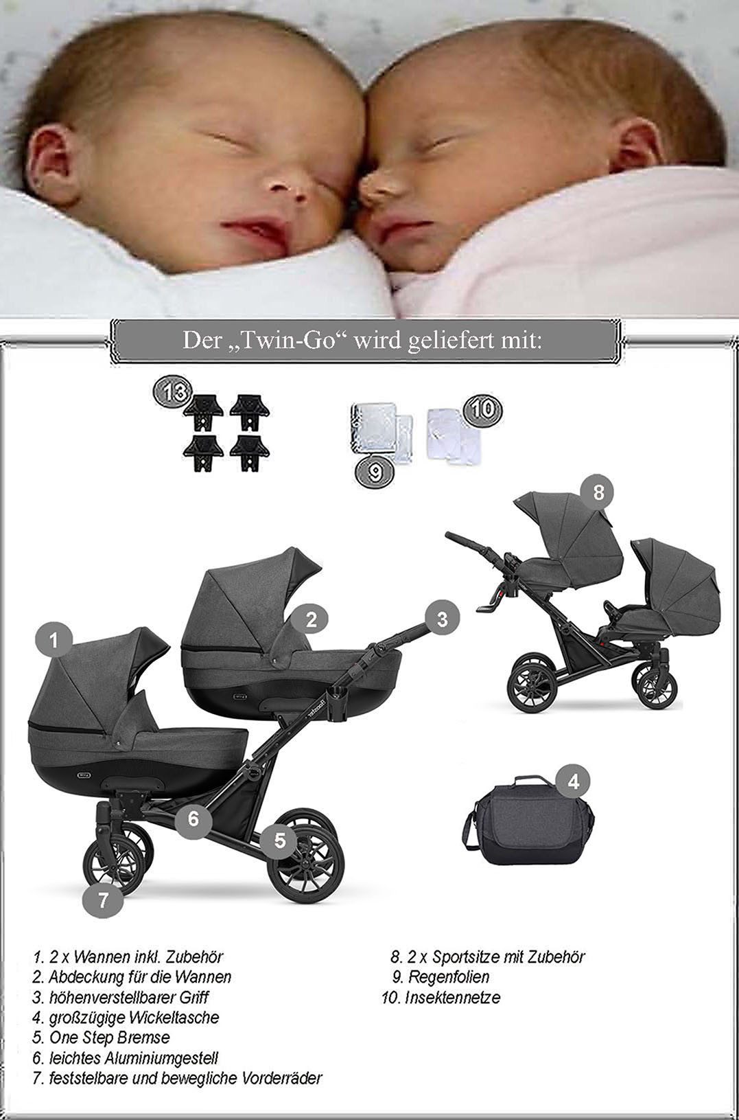 Twin-Go 2in1 Zwillingswagen - Bild 4