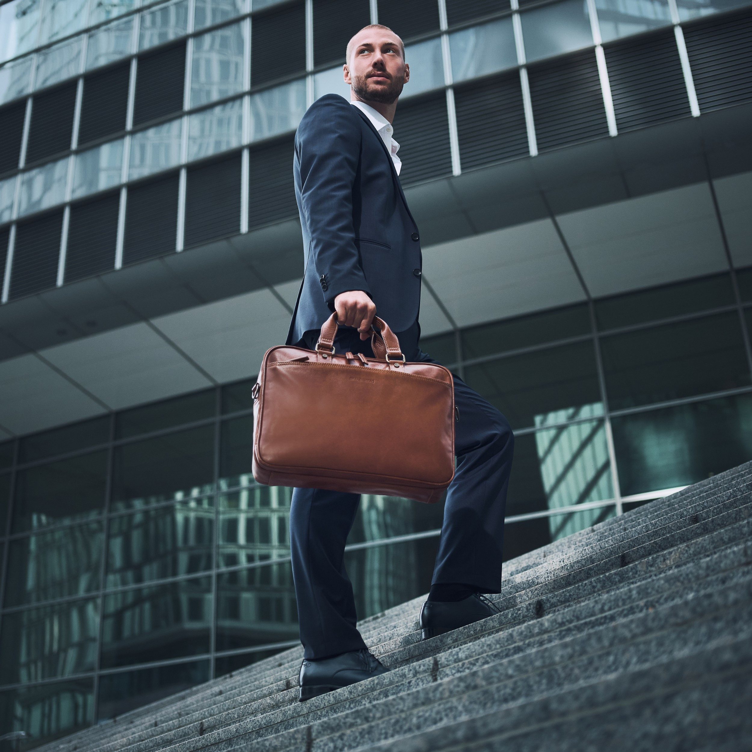 DRAKENSBERG Laptoptasche Aktentasche »Aurelio« Kastanien-Braun, Herren, günstig online kaufen