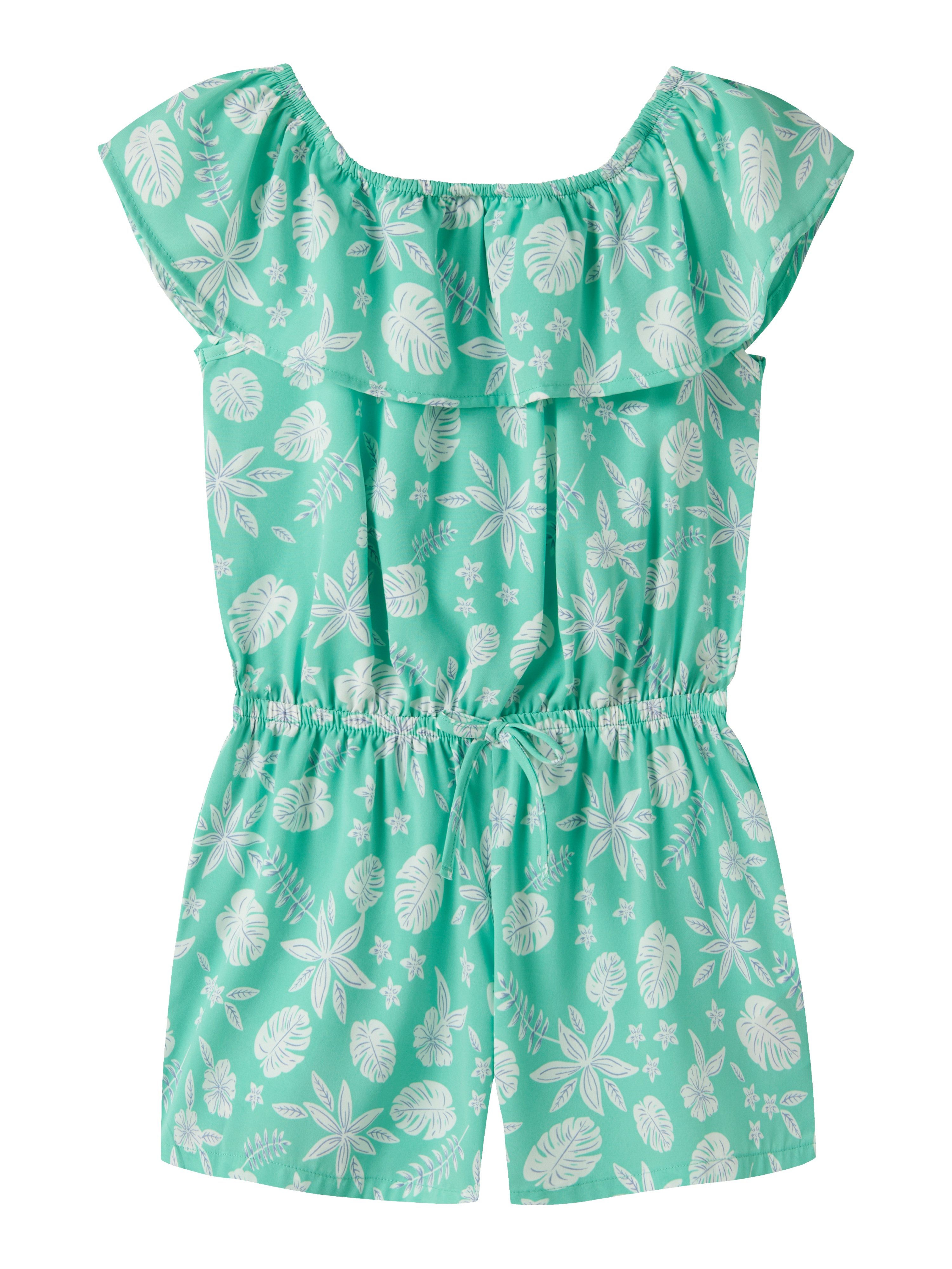 Name It Kurzoverall NKFVINAYA PLAYSUIT FFF Kunstfaser, elastischer Bund, Allover-Druck
