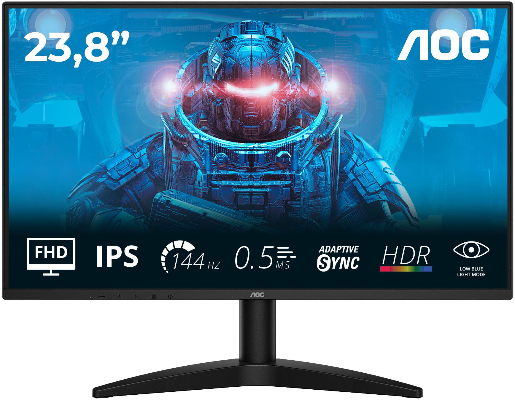 AOC 24B36X LED-Monitor (61 cm/24 ", 1920 x 1080 px, Full HD, 4 ms Reaktionszeit, 144 Hz, LED)