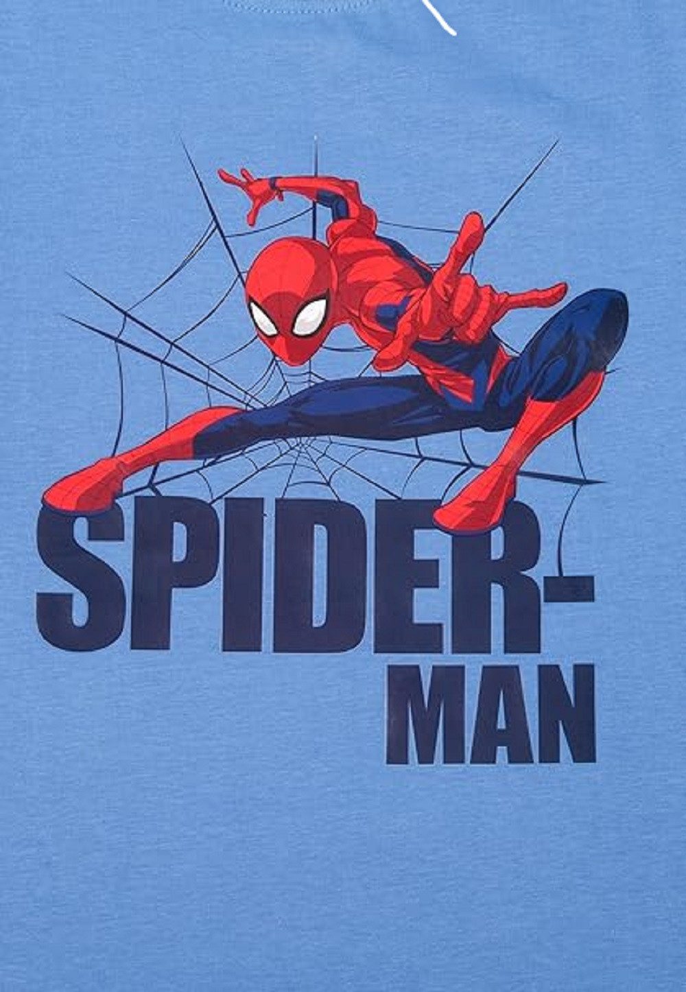 United Labels® Schlafanzug Marvel Spider-Man Jungen Kinder Pyjama Set Oberteil Hose Blau/Schwarz – Bild 4 von 4