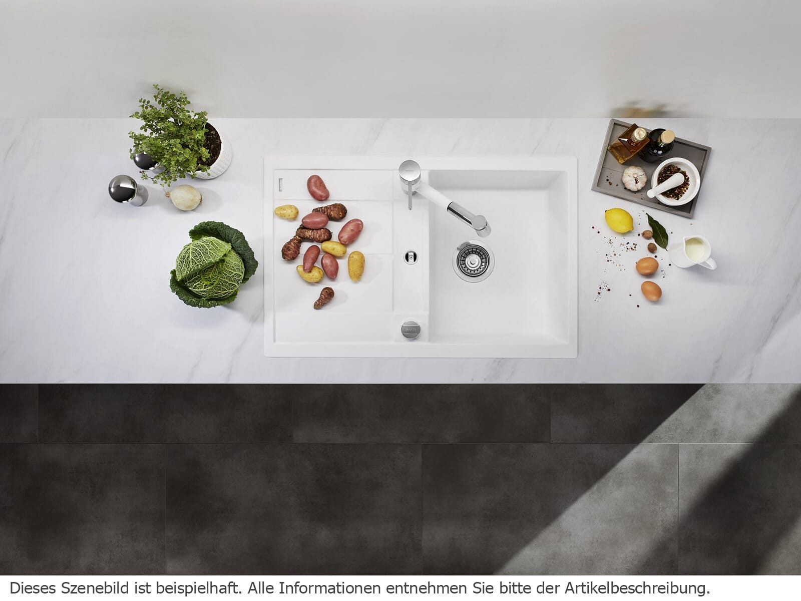 Blanco granite sink, rectangular, 68/50 cm, (1 pc)