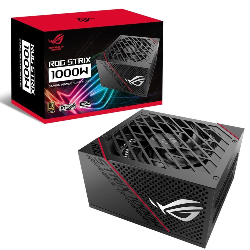 Asus ROG Strix 1000W Gold Netzteil (1000 Watt, 0dB-Kühlung, ATX12V, 80-Plus-Gold, schwarz)