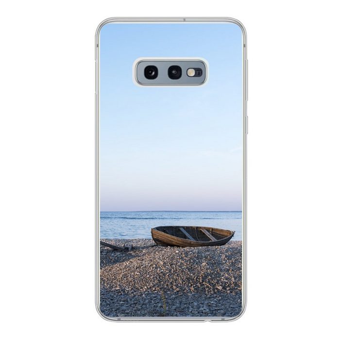 MuchoWow Handyhülle Strand - Boot - Meer Phone Case Handyhülle Samsung Galaxy S10e Silikon Schutzhülle