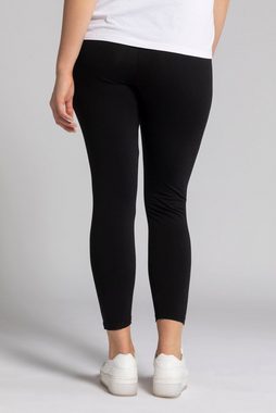 Studio Untold Lederimitathose Leggings schmal geschnitten High Waist Elastikbund