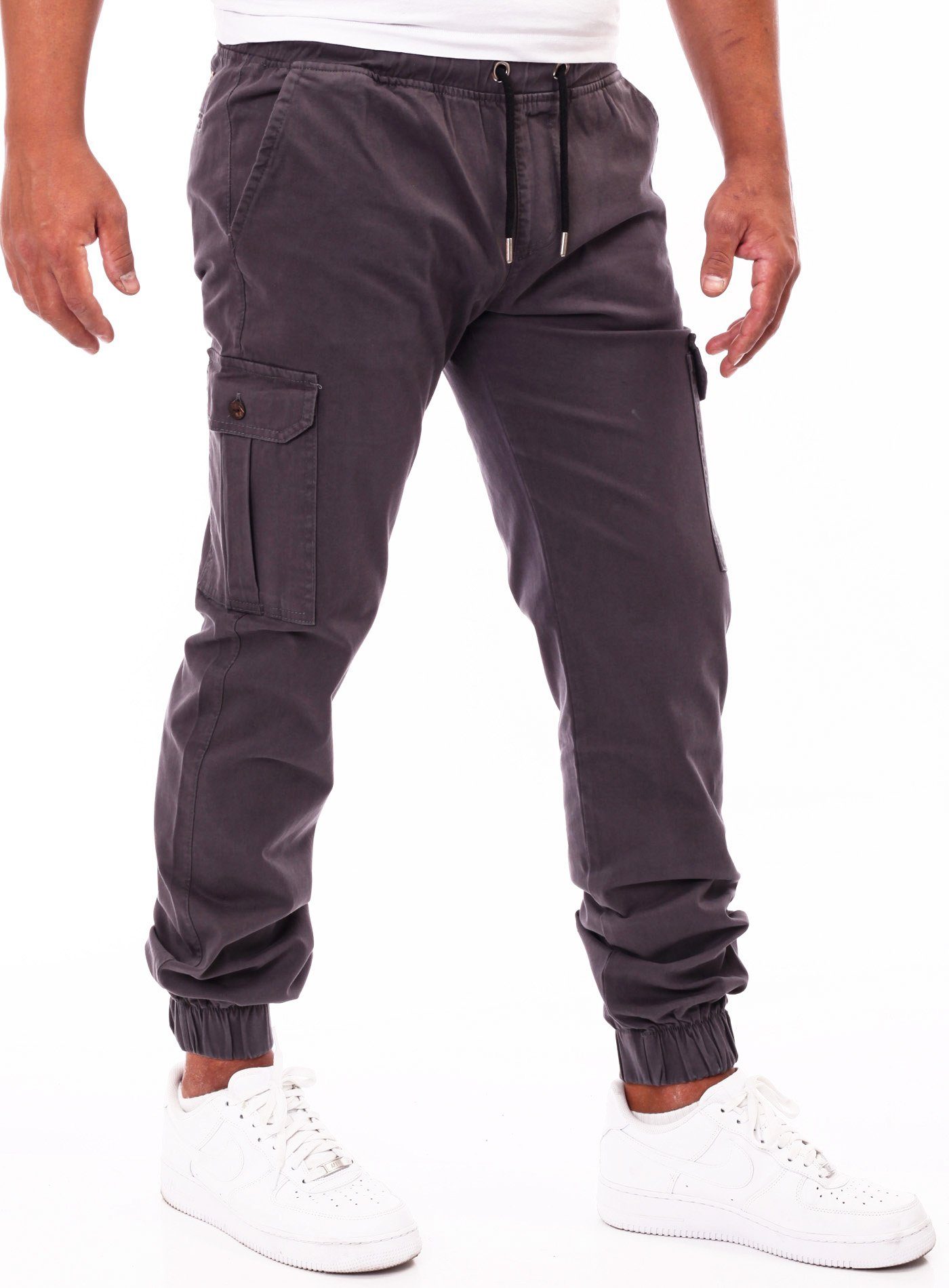 Reslad Cargohose Reslad Chinohose Herren Chino Freizeithose Cargo-Hose Jogginghose (1-tlg., Cargohose lang) bequeme Chino Hose Herren lange Hose mit Seitentasch – Bild 4 von 5