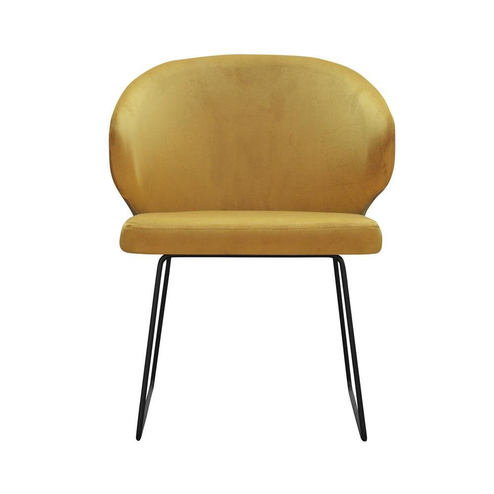 JVmoebel Stuhl, Moderne Lehnstuhl Gruppe 8 Stühle Set Garnitur Polster Armlehne Design Gelbe