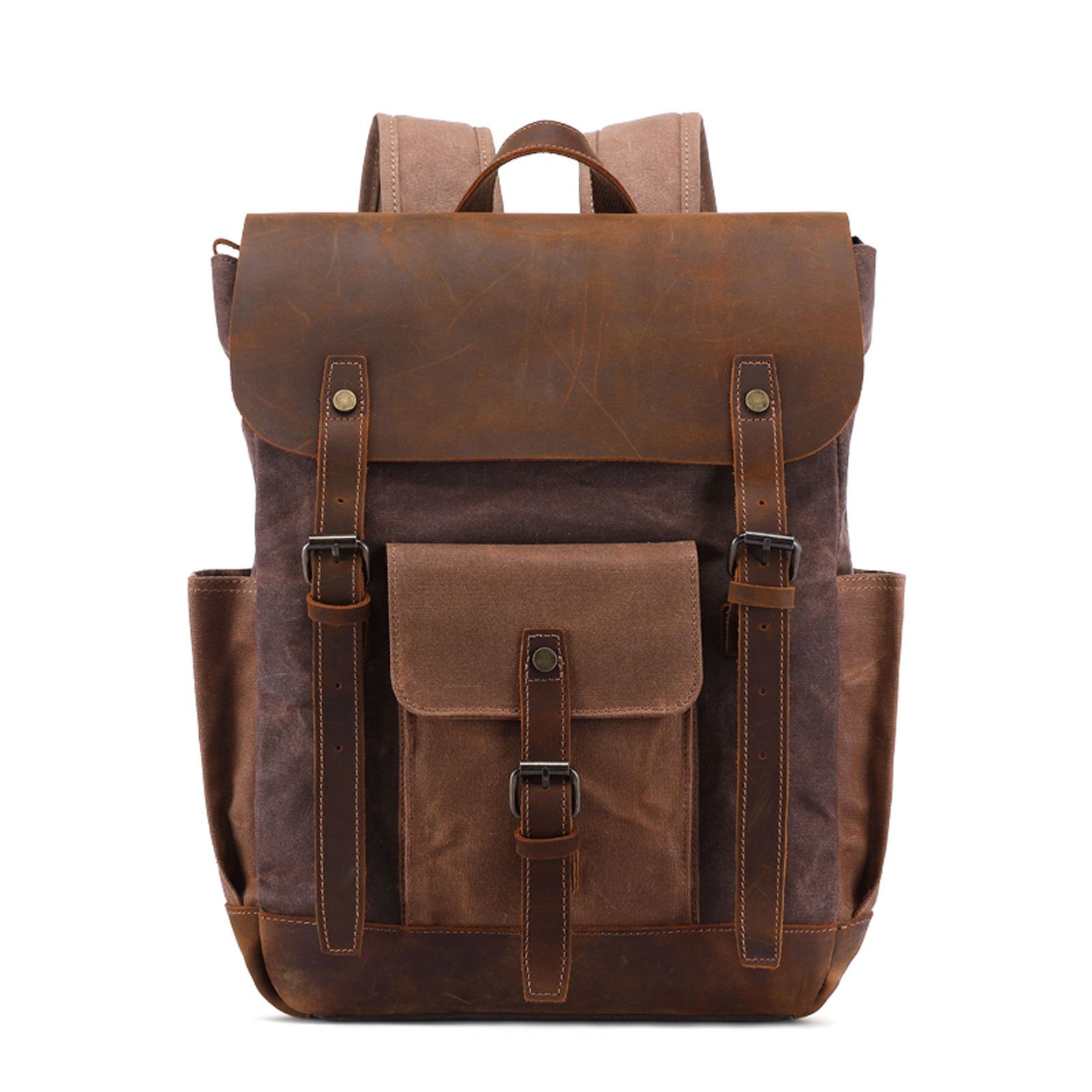 OKWISH Laptoprucksack Rucksack Schulrucksack Lederrucksack Reiserucksack günstig online kaufen