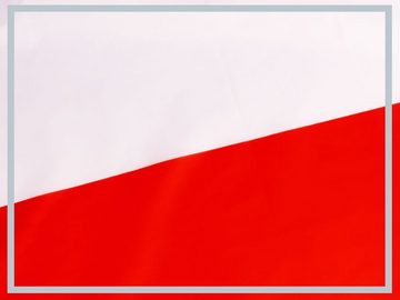 PHENO FLAGS Flagge Polen Flagge 90 x 150 cm Polnische Fahne Polska (Hissflagge für Fahnenmast), Inkl. 2 Messing Ösen