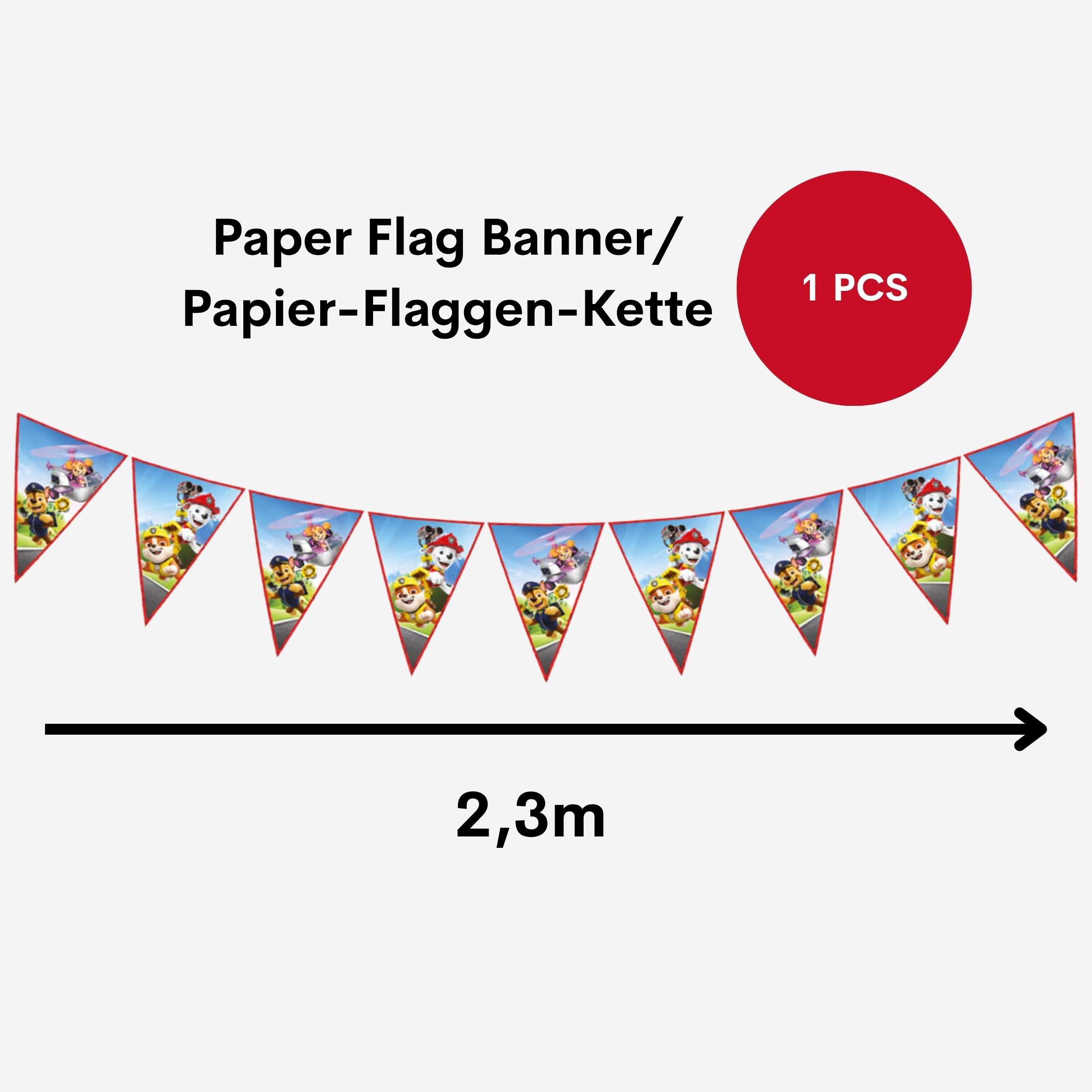 Procos Einweggeschirr-Set 7-tlg. Paw Patrol - Rescue Heroes Partyset für Kindergeburtstag, 1 Personen