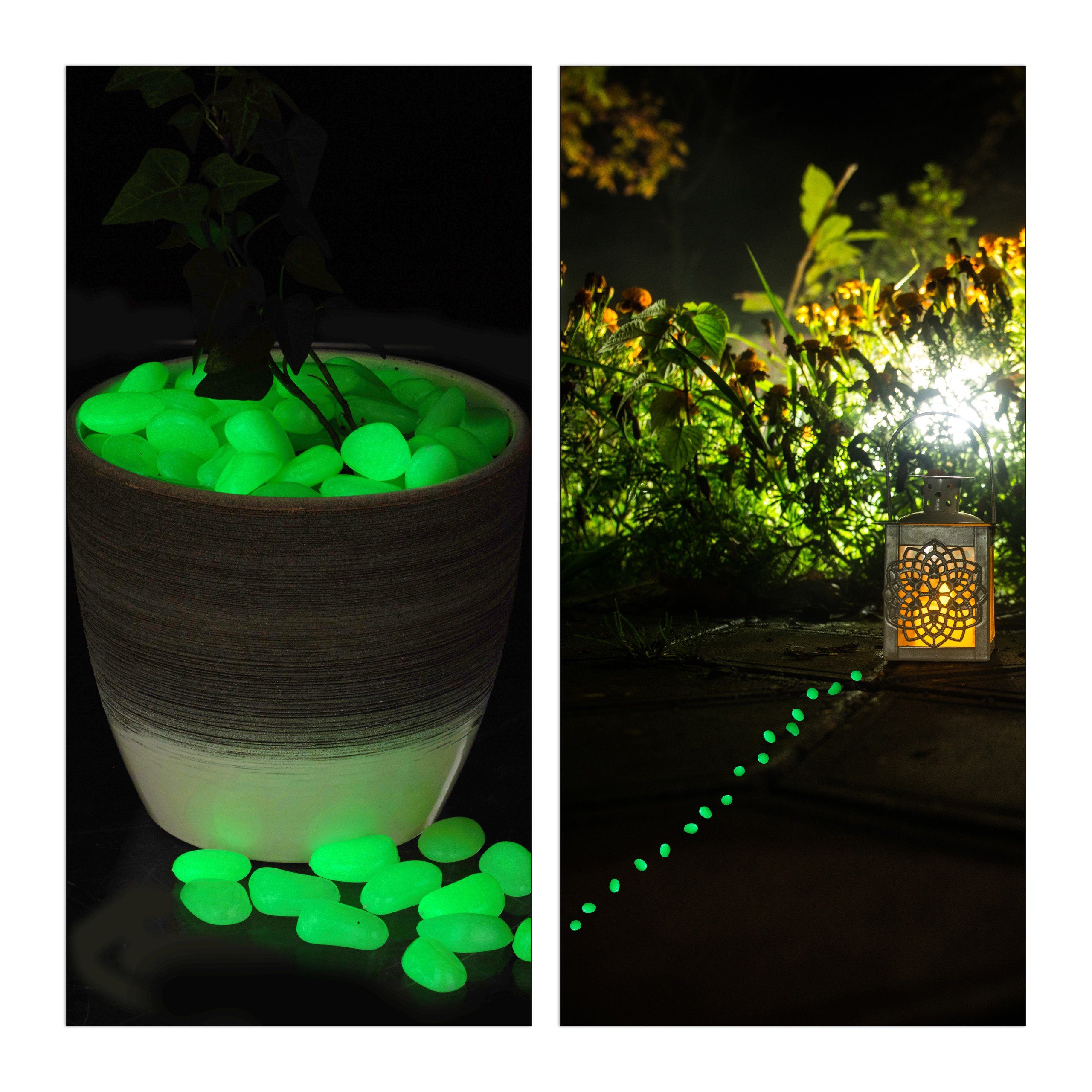 relaxdays Dekoobjekt grün 400er Leuchtsteine Pack