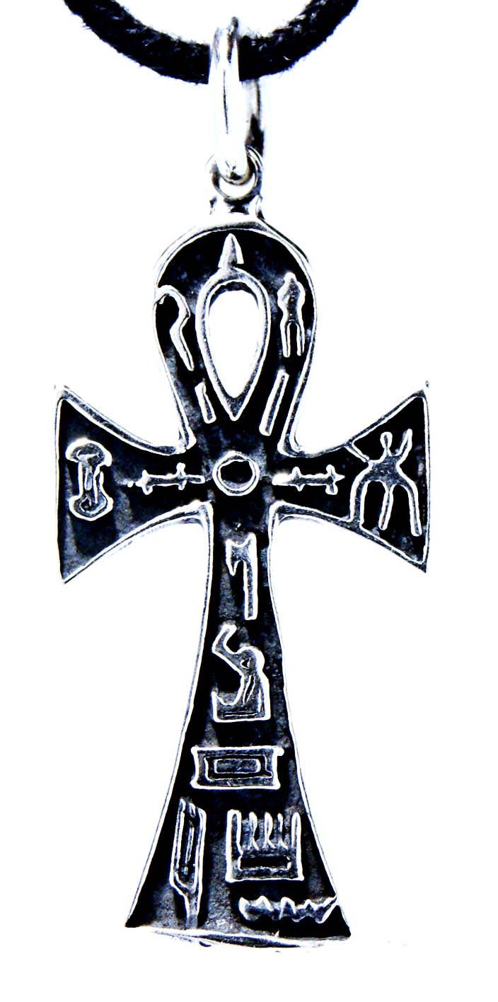 Kiss of Leather Kettenanhänger Si.32 Anch Ankh 925 ägyptisches Silber Kreuz (Sterlingsilber) Henkelkreuz