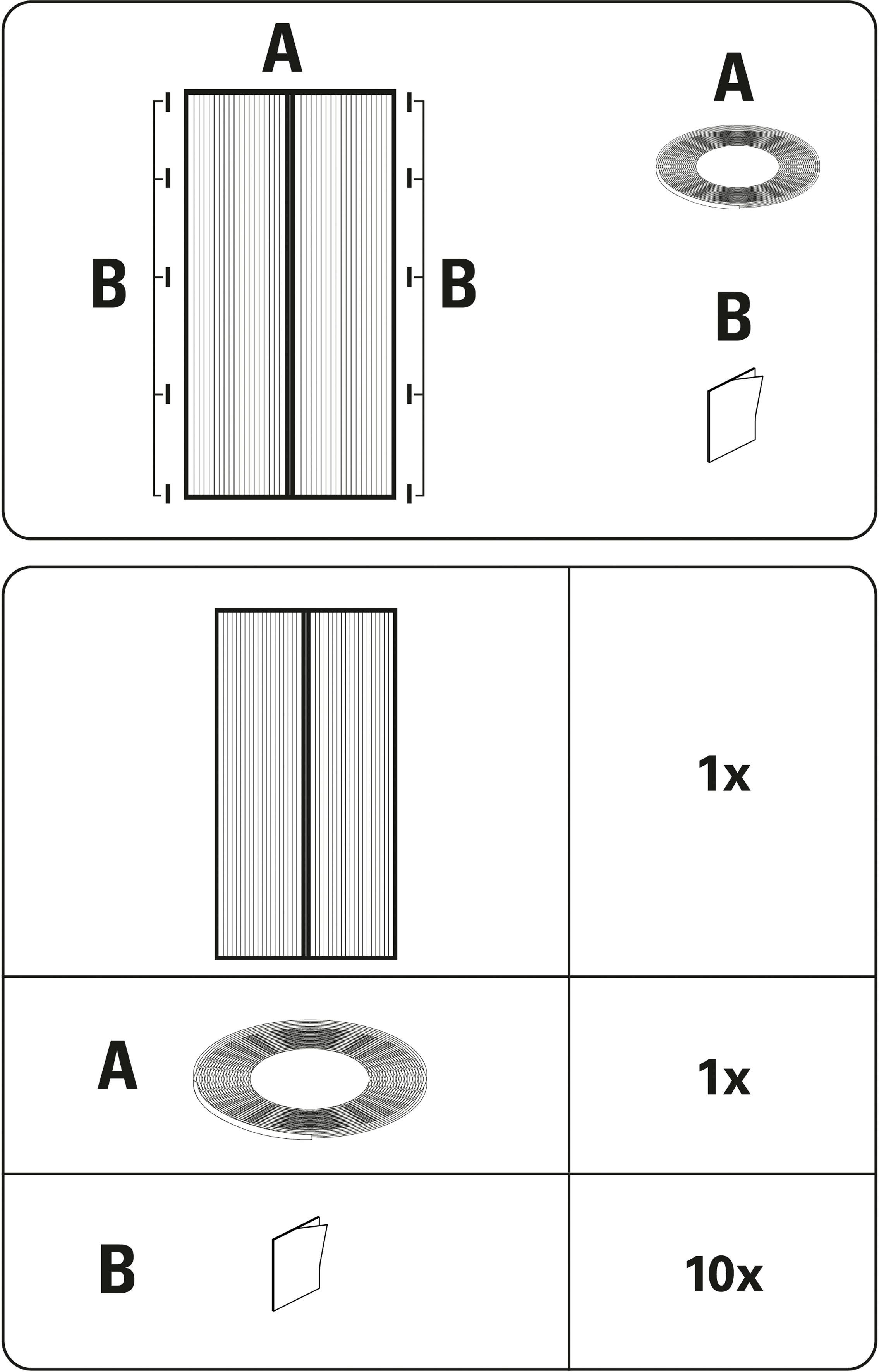 Magneten zur GARDINIA Magnetvorhang, Insektenschutz Schließung 9 inkl. Insektenschutz-Vorhang