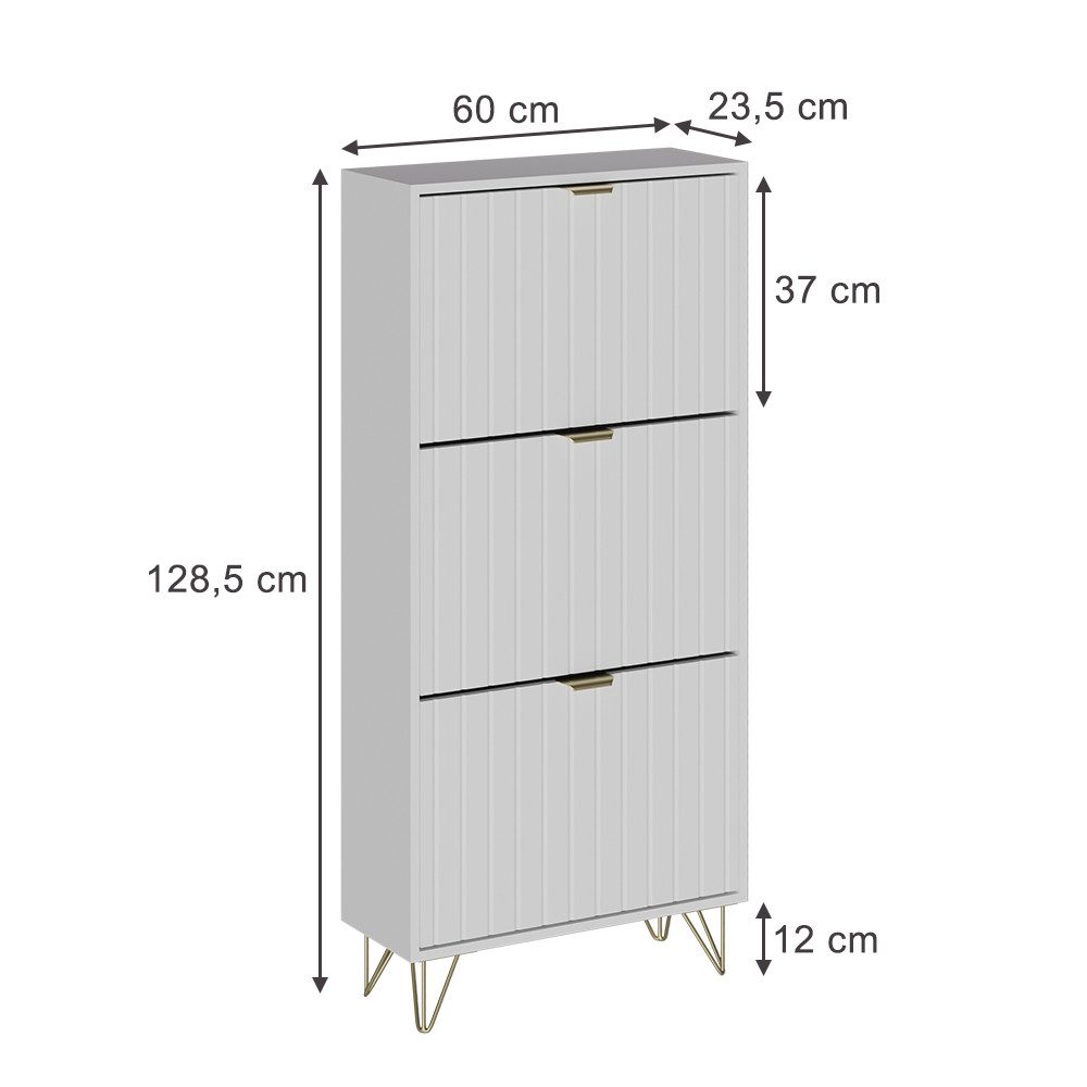 Vicco Schuhschrank Helge, Weiß, 60 x günstig online kaufen