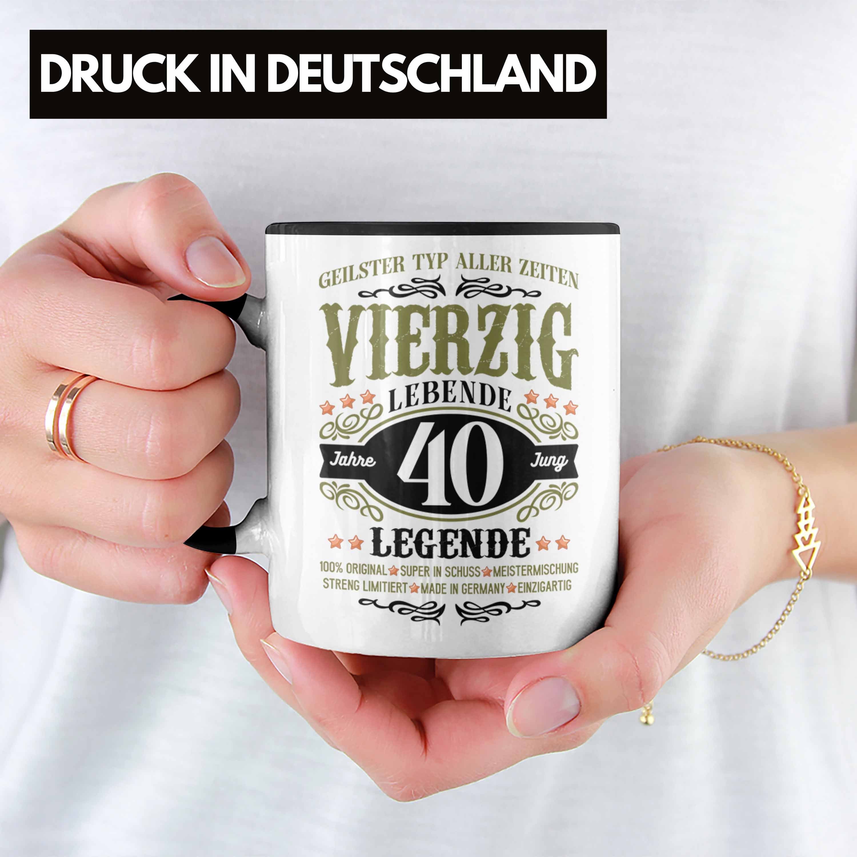 Vater Tasse 40er Streng Trendation 40 Alt Tasse Vater Limitiert Männer Geburtstag 40 Geschenke Geschenk Trendation Lustig Männer Geschenkidee Jahre Mann Schwarz - 40.