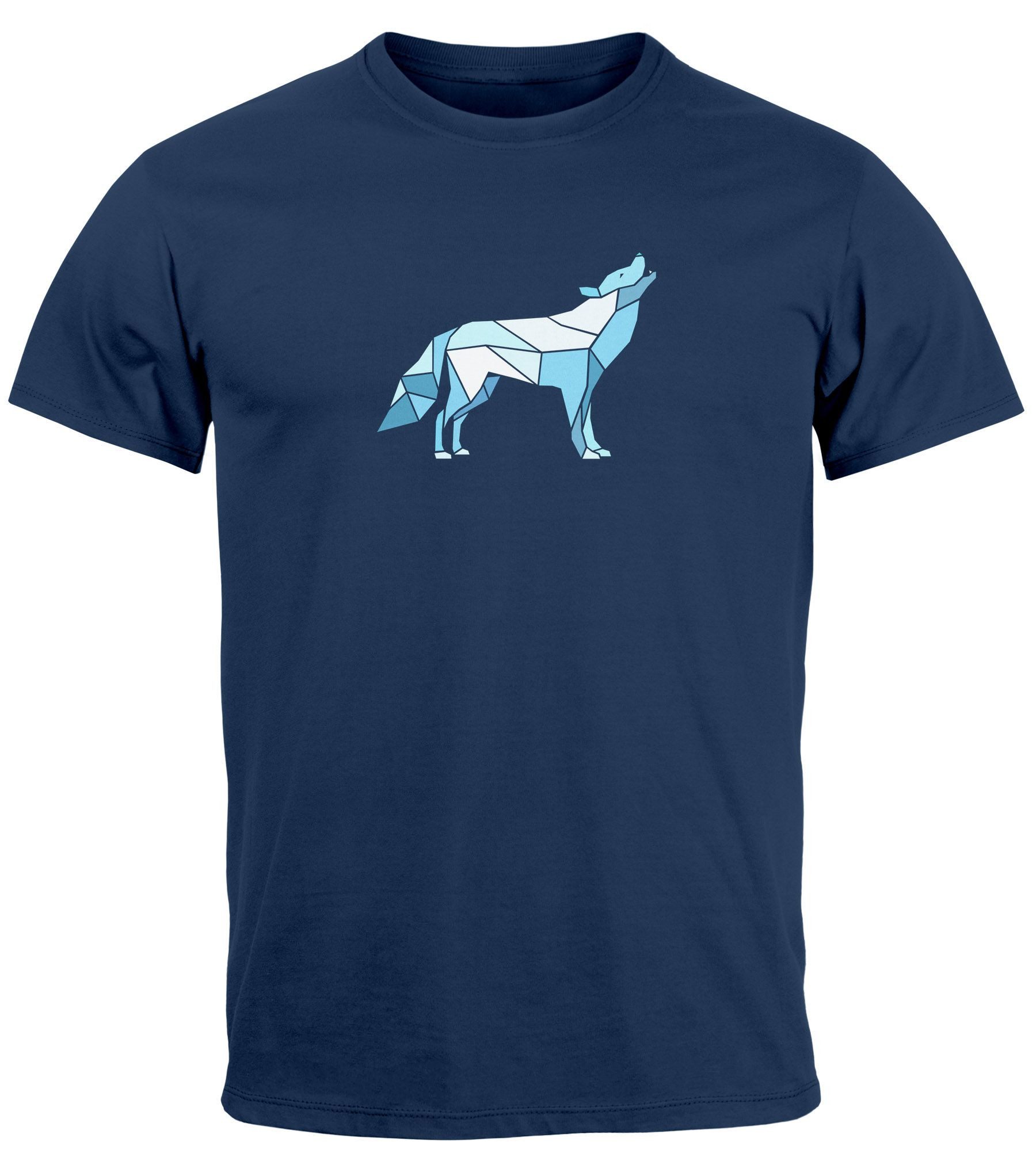 Neverless Print-Shirt Herren T-Shirt Bedruckt Polygon günstig online kaufen
