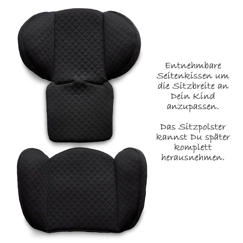 ABC Design Babyschale Tulip - Diamond Edition - Asphalt, (2-tlg), Gruppe 0+ Baby Autositz - ab Geburt bis 13 kg inkl. Zusatzverdeck