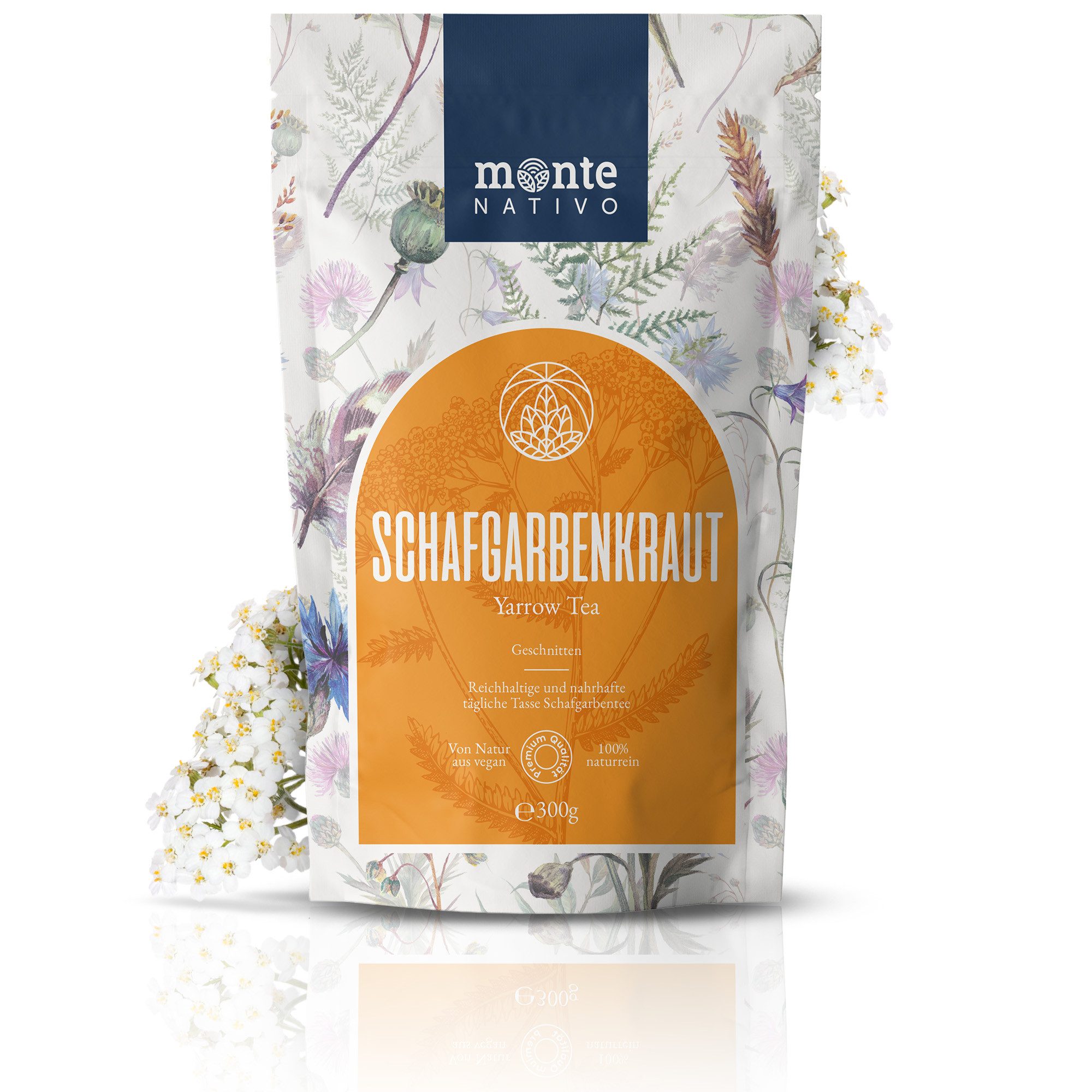 Monte Nativo Tee Schafgarbe Kräutertee lose, – leicht bittere Note, charakteristisch für traditionelle Kräuter