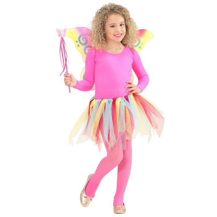 Widdmann Kostüm Schmetterlingsfee Accessoire-Set Tutu Flügel und Feenstab für fantastische Flatterwesen