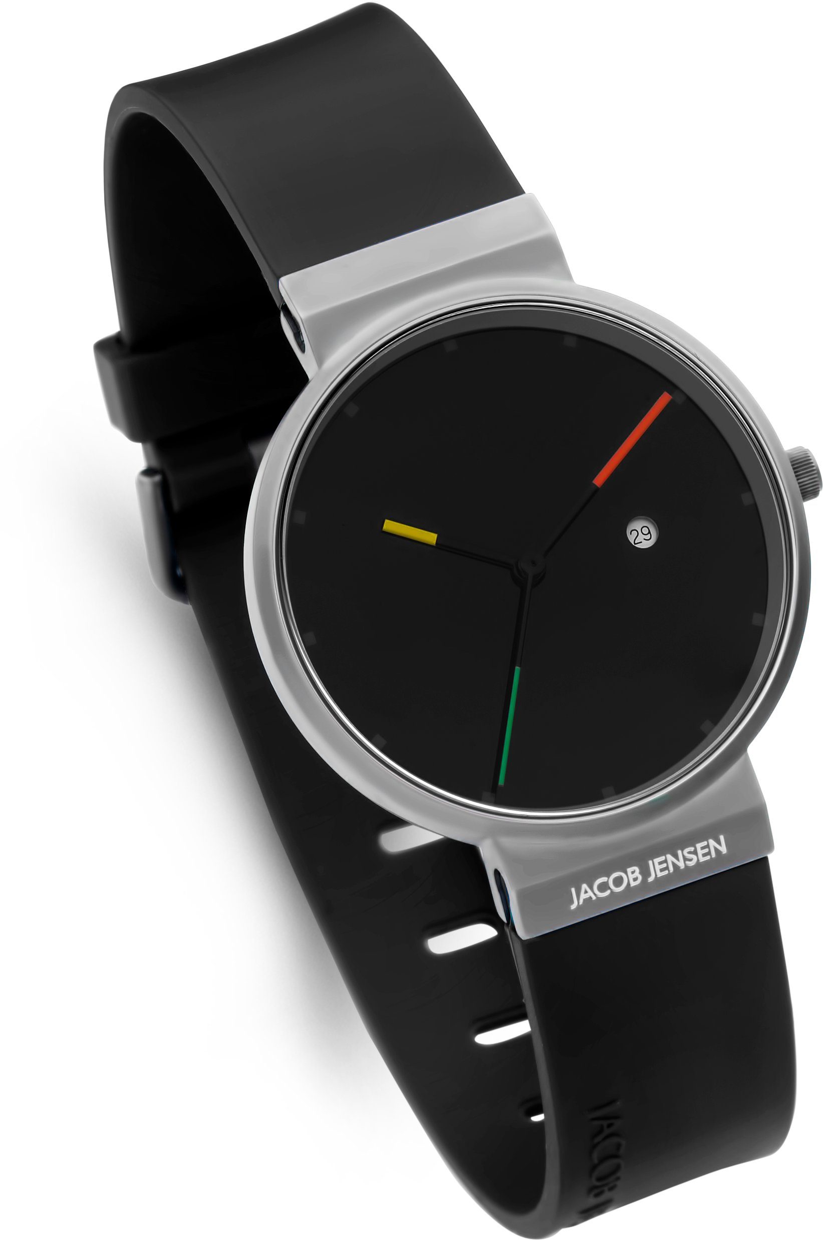 Jacob Jensen Titanuhr Designuhr Kautschukband TITANIUM günstig online kaufen