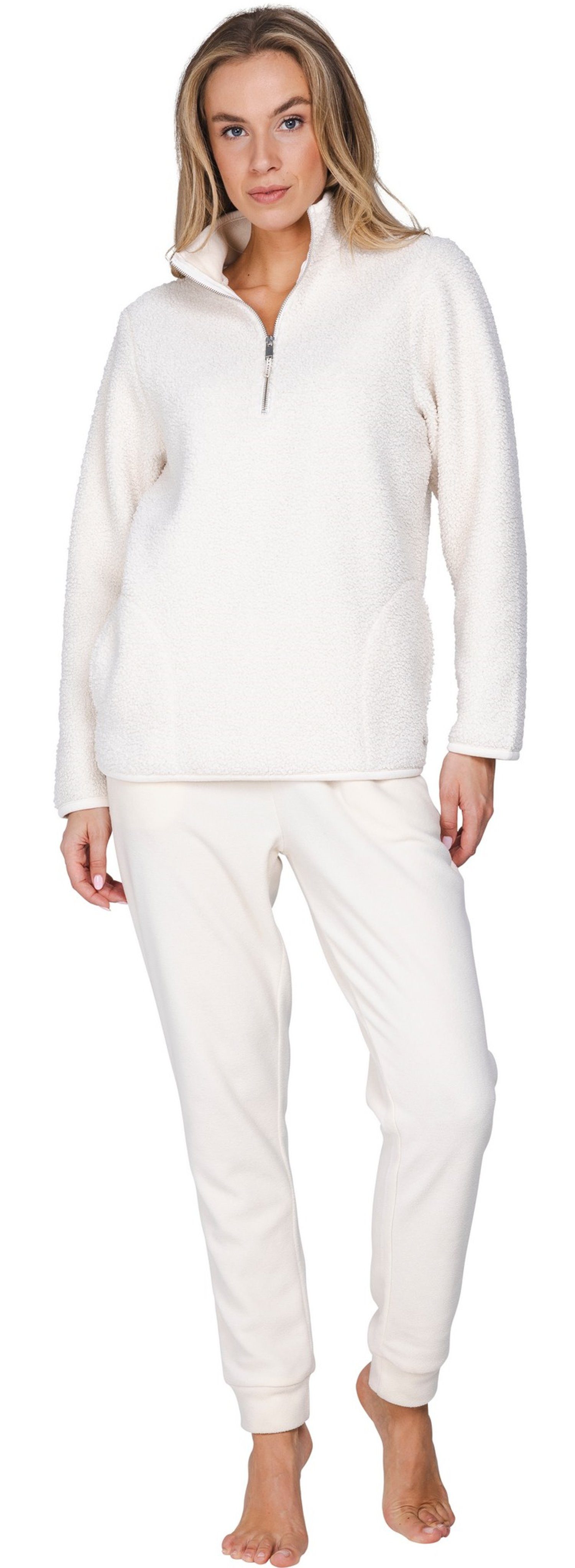 Rebelle Hausanzug Damen Homewearanzug Fleece (2 tlg) kuschelige Qualität