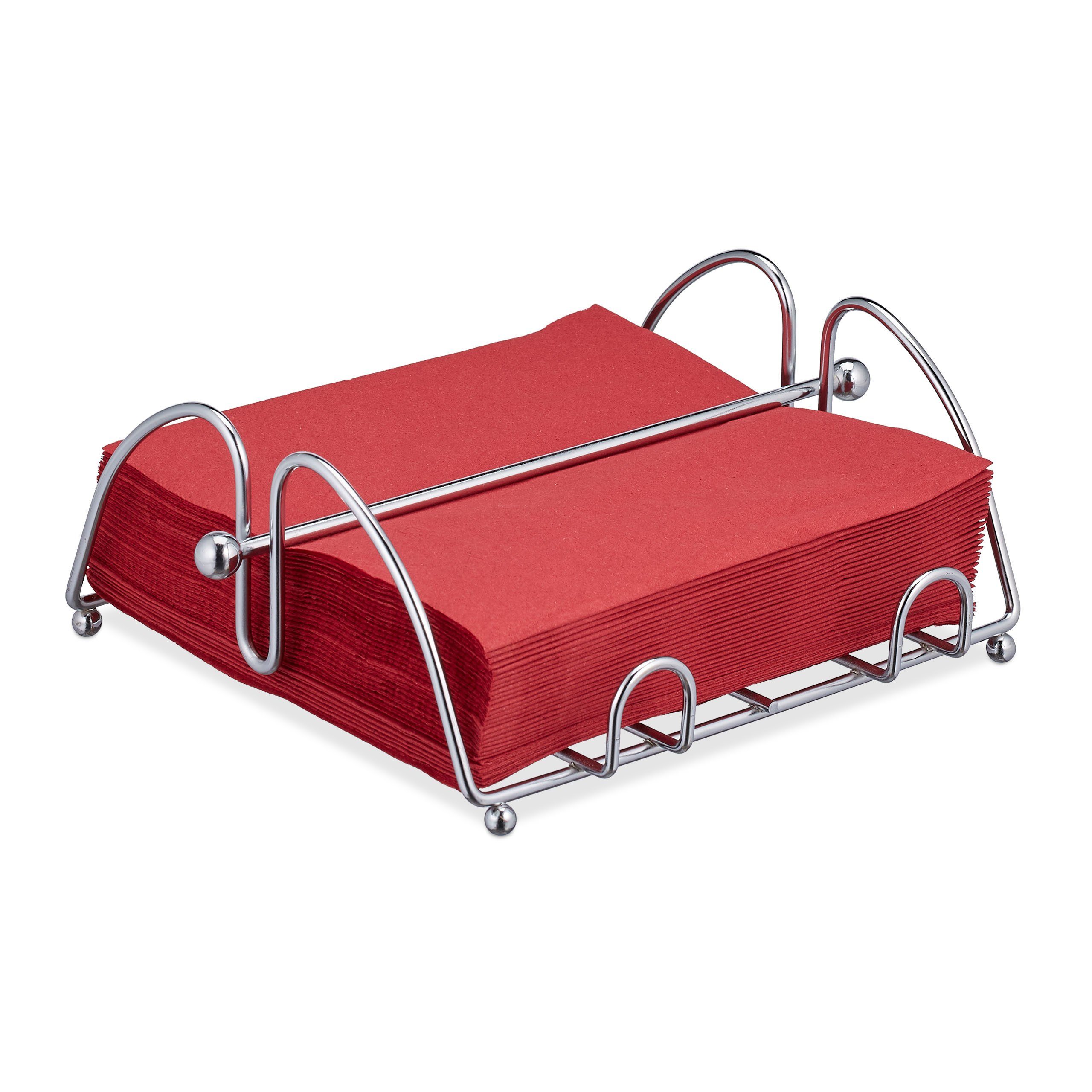 relaxdays Serviettenhalter 2 x Metall Serviettenhalter, Eisen, (2-tlg)