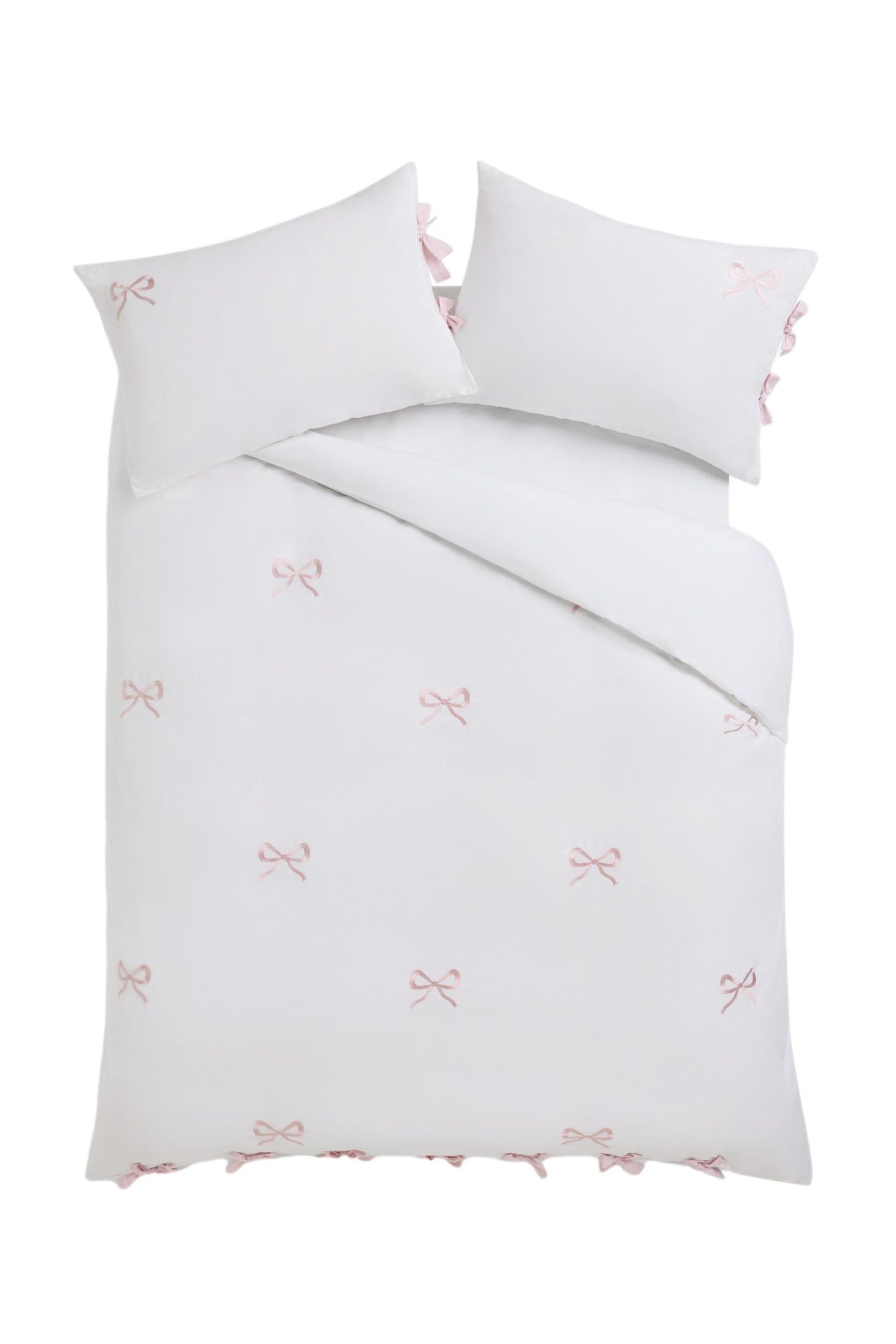 Next Bett-Set Bettgarnitur mit Schleifen-Stickerei, Bezug: Baumwolle, Polyester (recycelt)