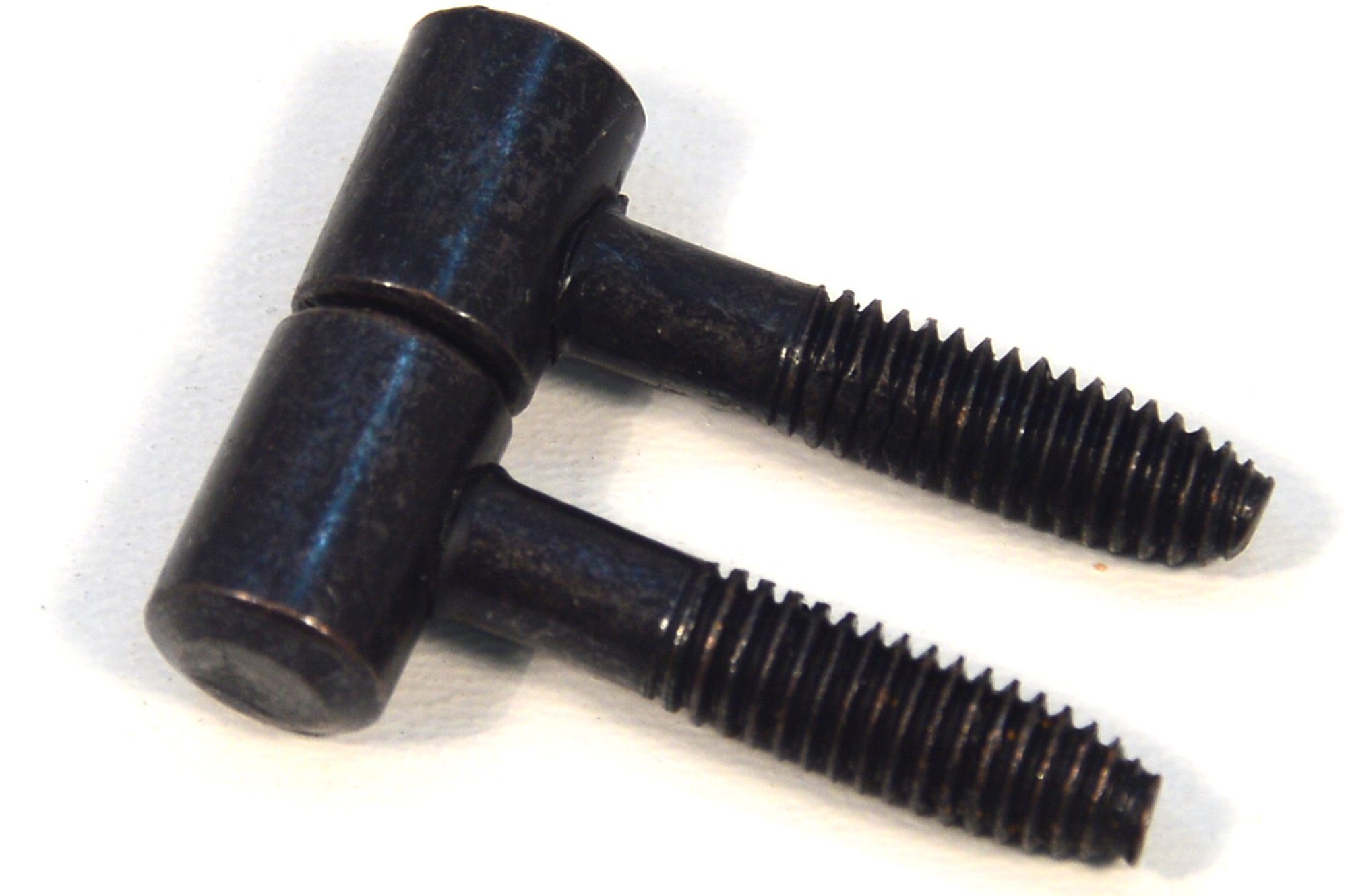 (2 Schwarz Tür-Scharnier St) Möbelbeschlag Aufschraubband Scharnier Türband IHC Einbohrbänder