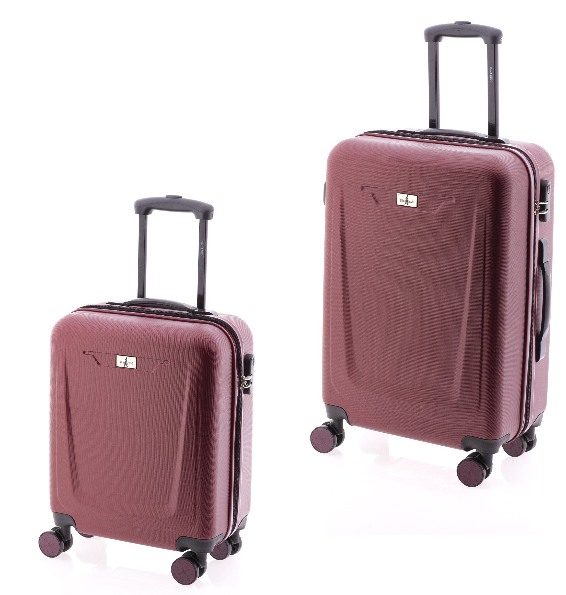 GLADIATOR Hartschalen-Trolley Set - 66+55 cm, 4 Rollen, in 5 Farben weinrot