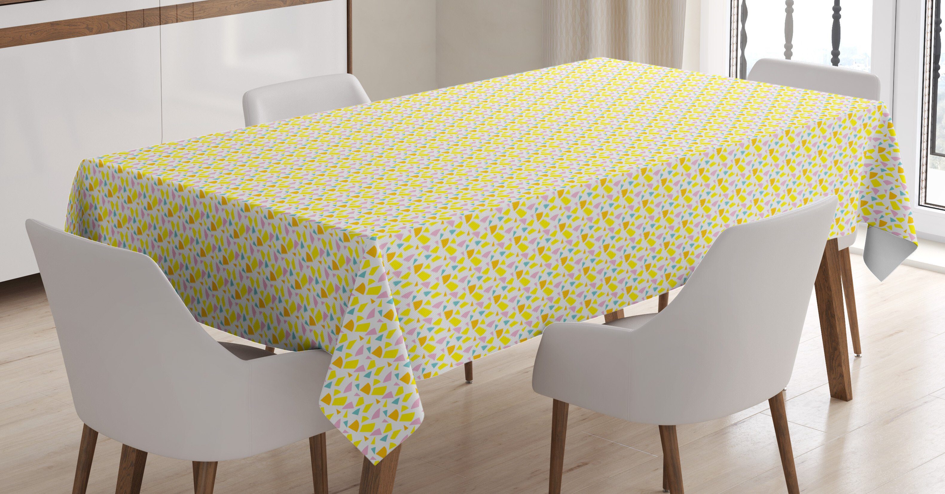 Klare Tischdecke Modern Für Polygon Abakuhaus den Abstrakte Forms Farbfest Farben, Bereich Waschbar Außen geeignet Funky