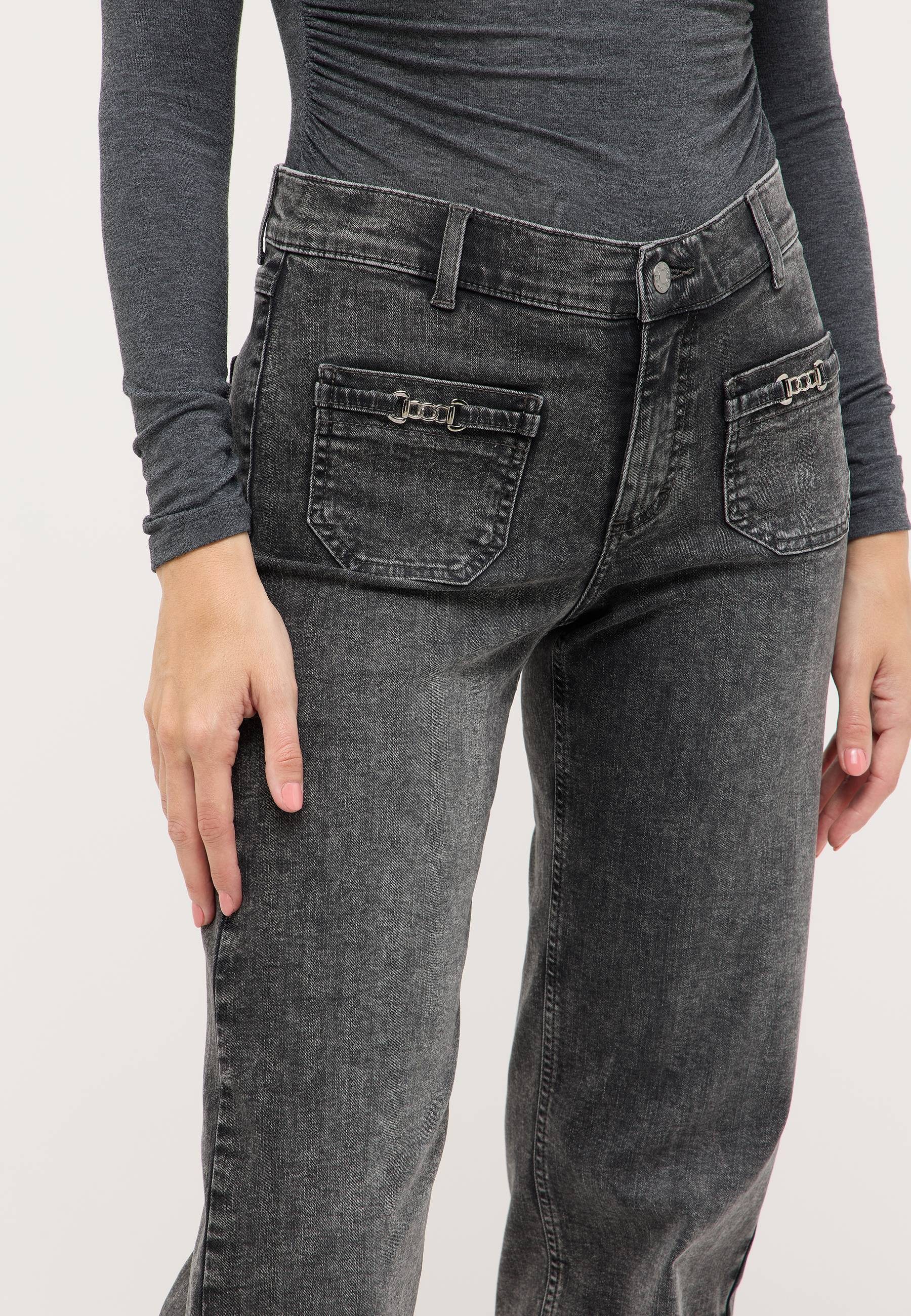ANGELS Relax-fit-Jeans LIZ SMART BUCKLE mit kleinen Schmuckelementen