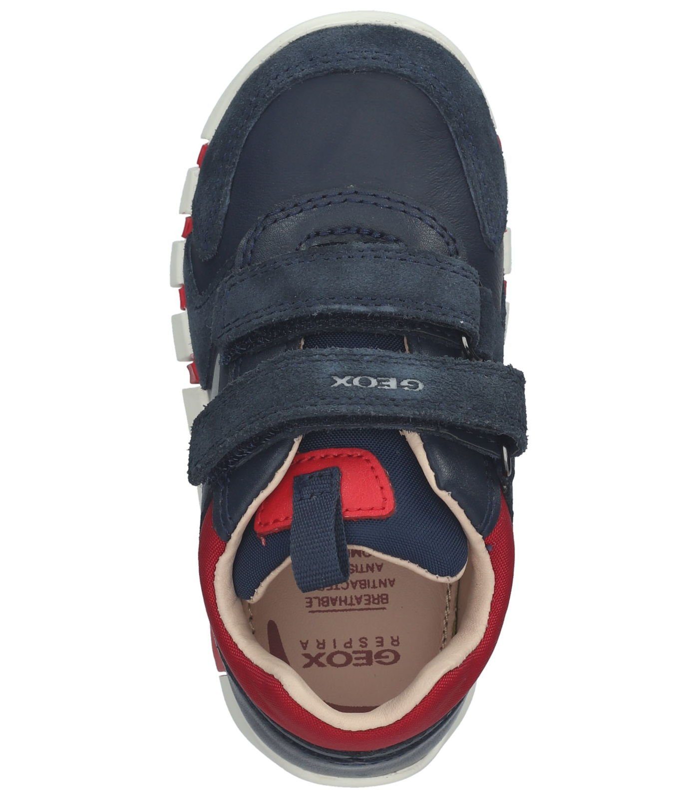 Leder/Textil Geox Rot Navy Sneaker Sneaker