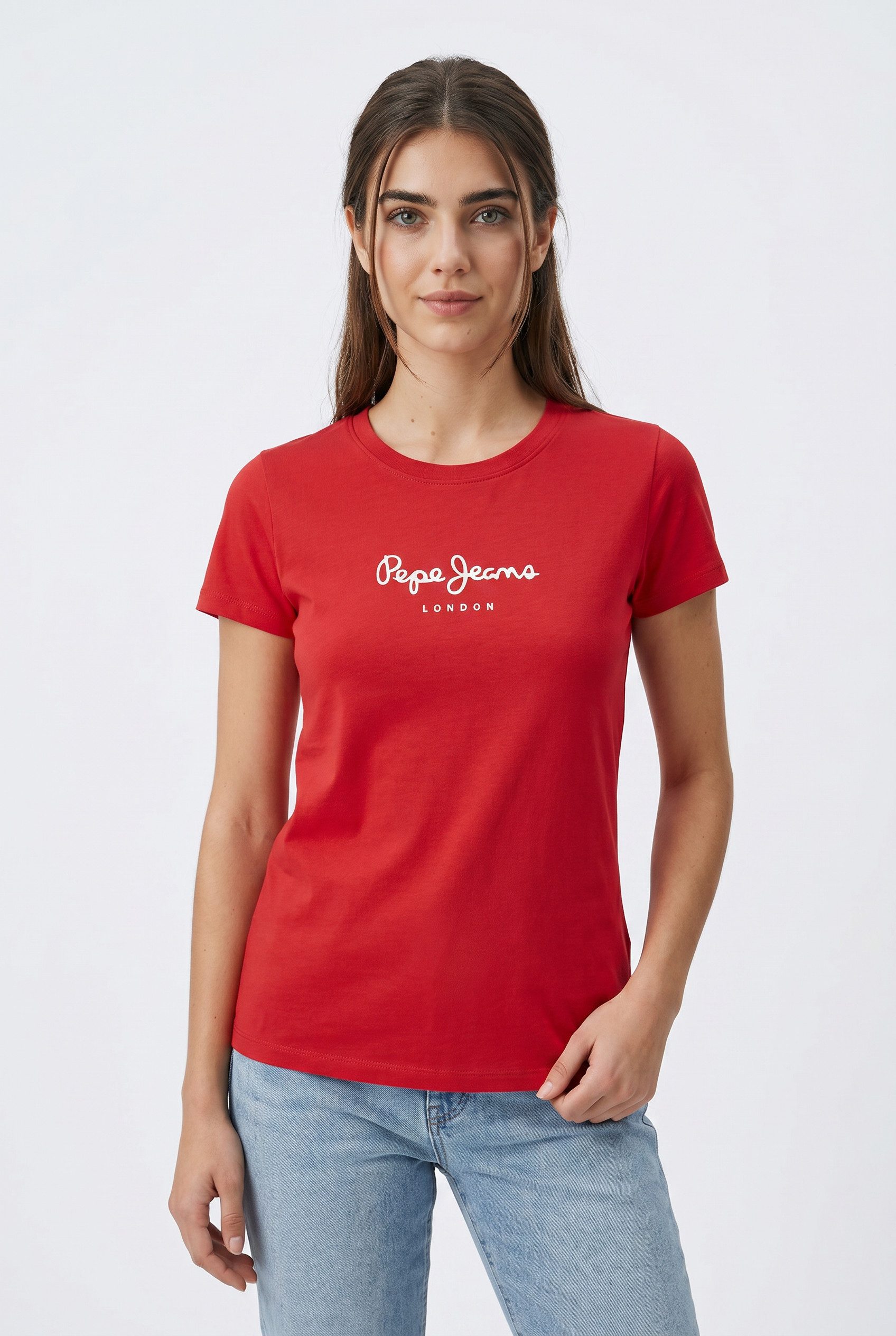 Pepe Jeans T-Shirt NEW VIRGINIA mit Logo-Print