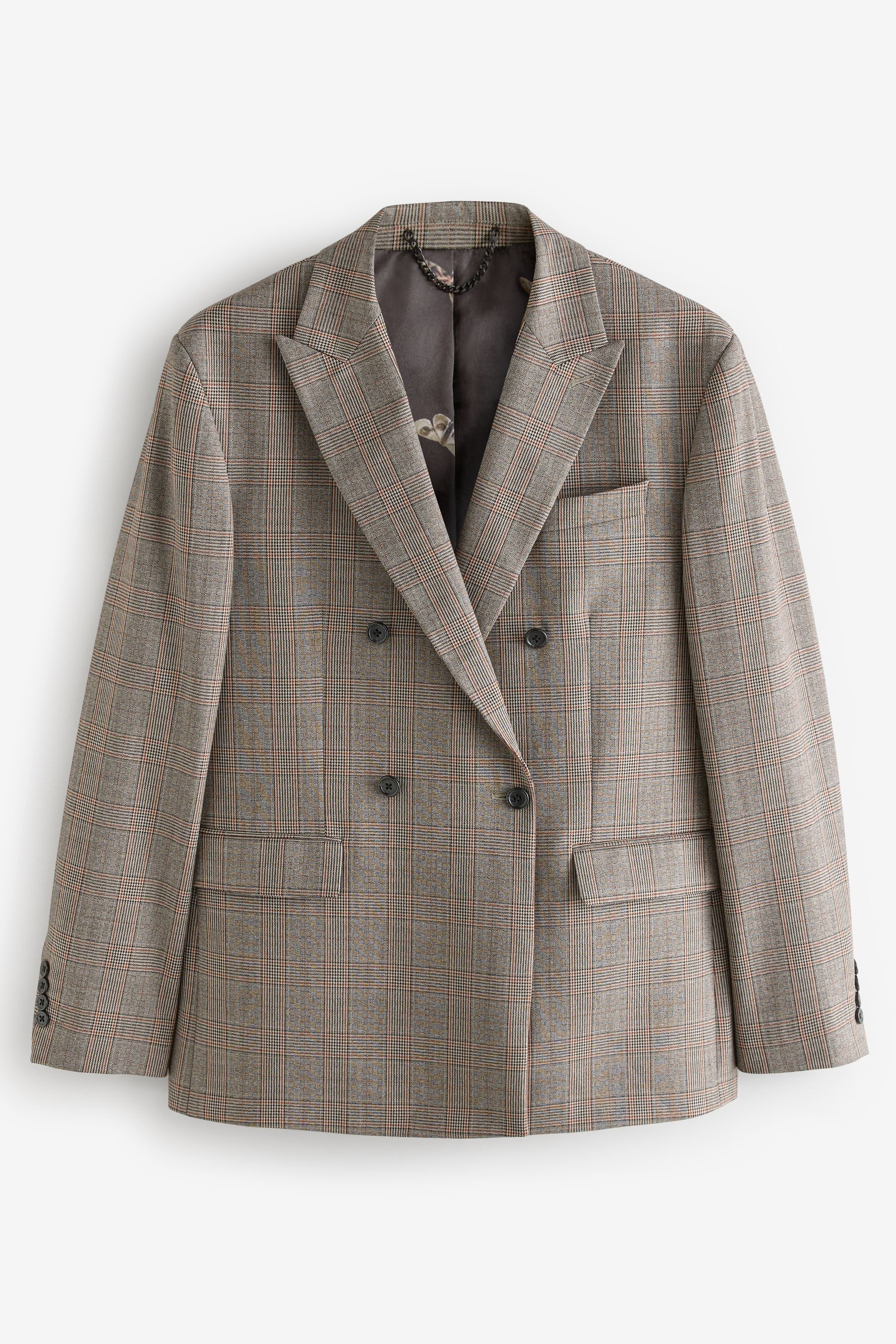 Next Baukastensakko Anzugsakko mit Jacquard-Karomuster (1-tlg)