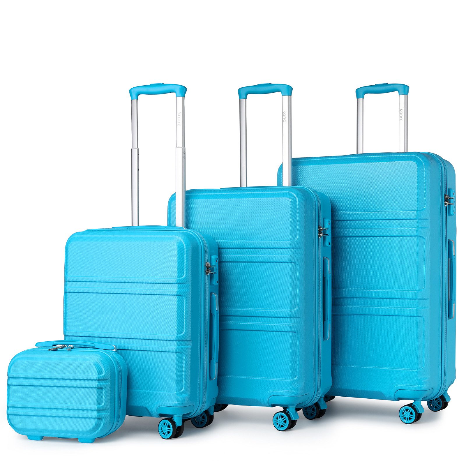 KONO Kofferset 4-teiliges Reiseset, ABS-Hartschalenkoffer (XL/L/M) + Kosmet günstig online kaufen