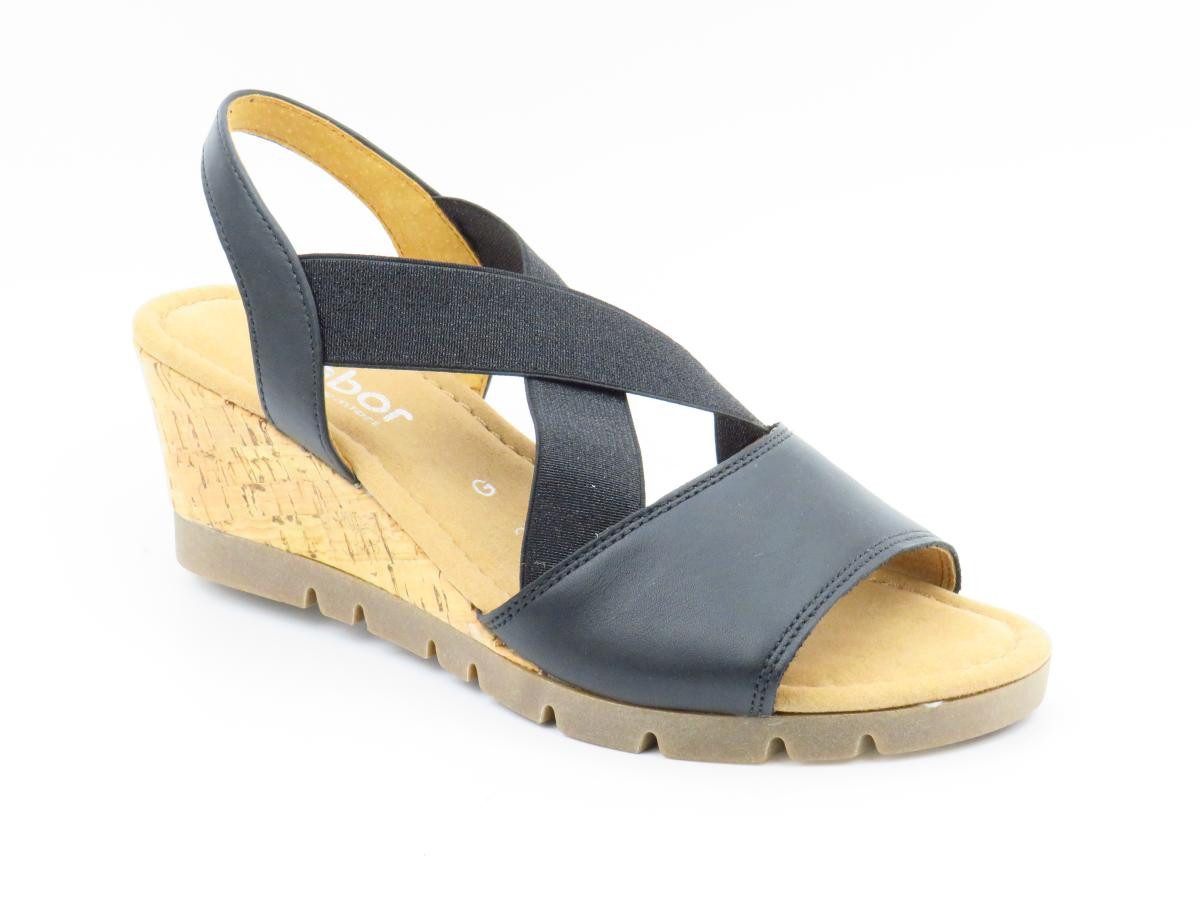 Gabor Nappa/Kork schwarz 40mm Sandalette