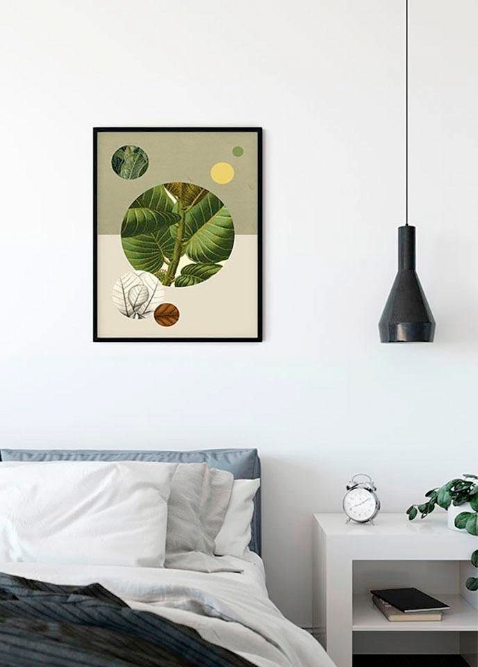 Komar Poster »Green Structure«, Pflanzen, Blätter, Höhe: 40cm-HomeTrends