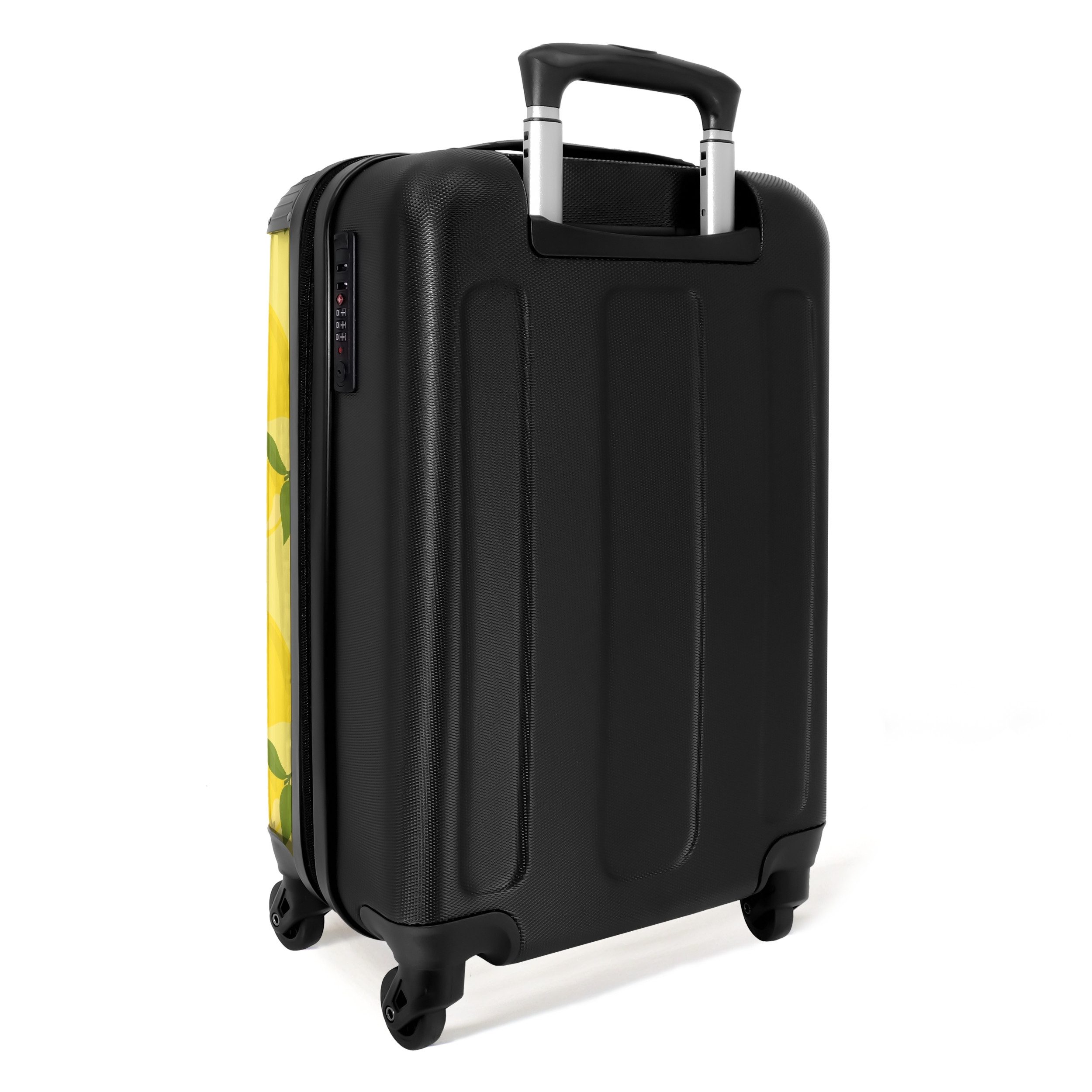 NoBoringSuitcases.com© Hartschalen-Trolley Pastellgelb mit Zitronen 55x35x20cm, Handgepäck Koffer & Trolleys, Luggage, Reisekoffer Frauen – Bild 3 von 5