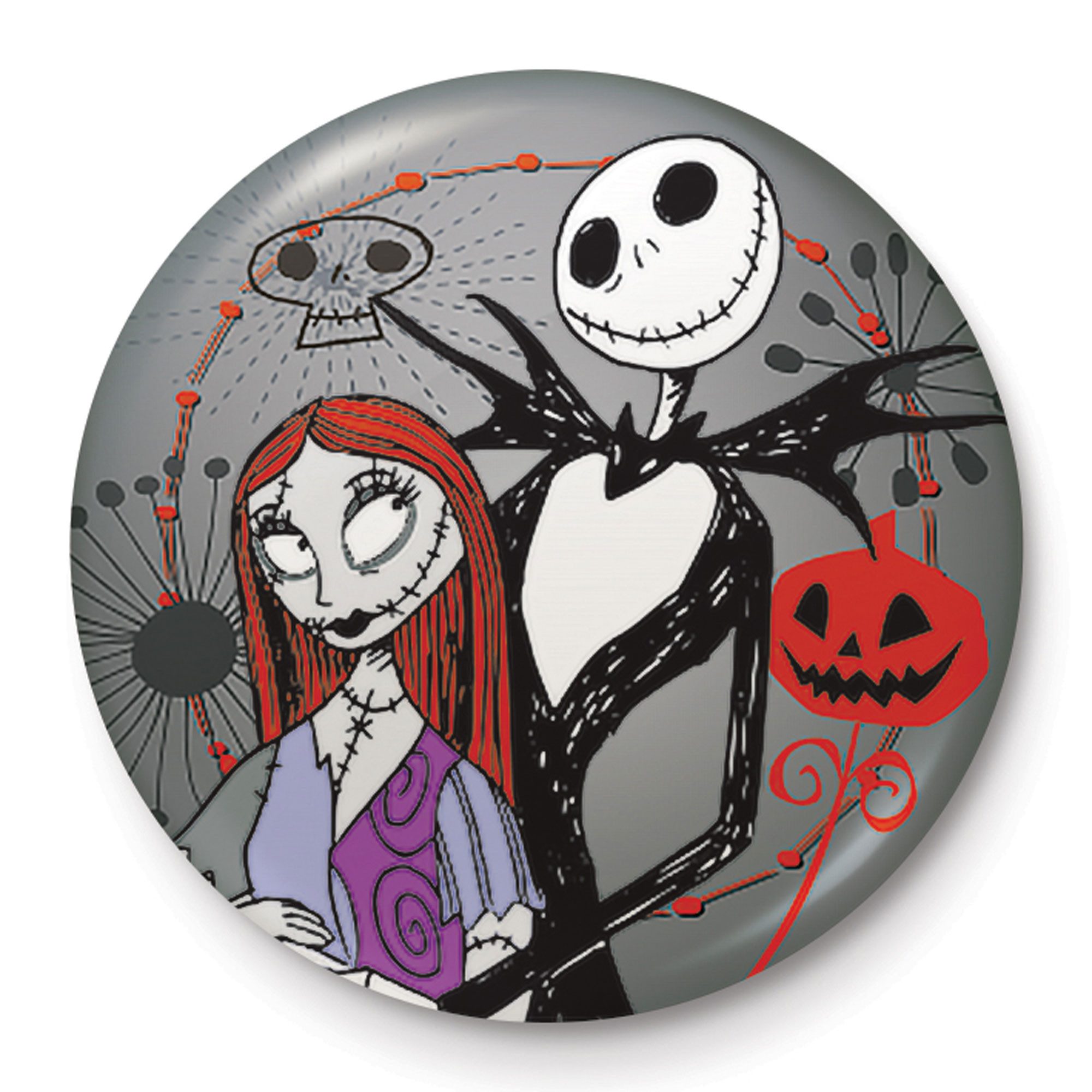 Button Nightmare Before Christmas - Button Badge - Jack & Sally